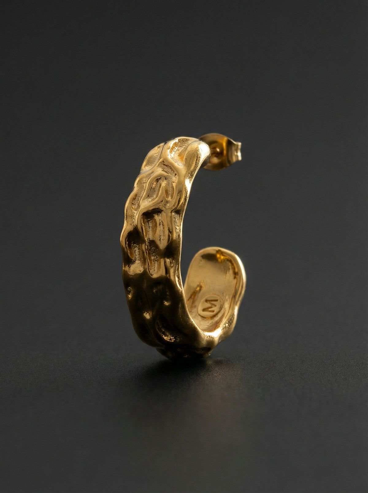 Sculpted Wave Hoop Earrings