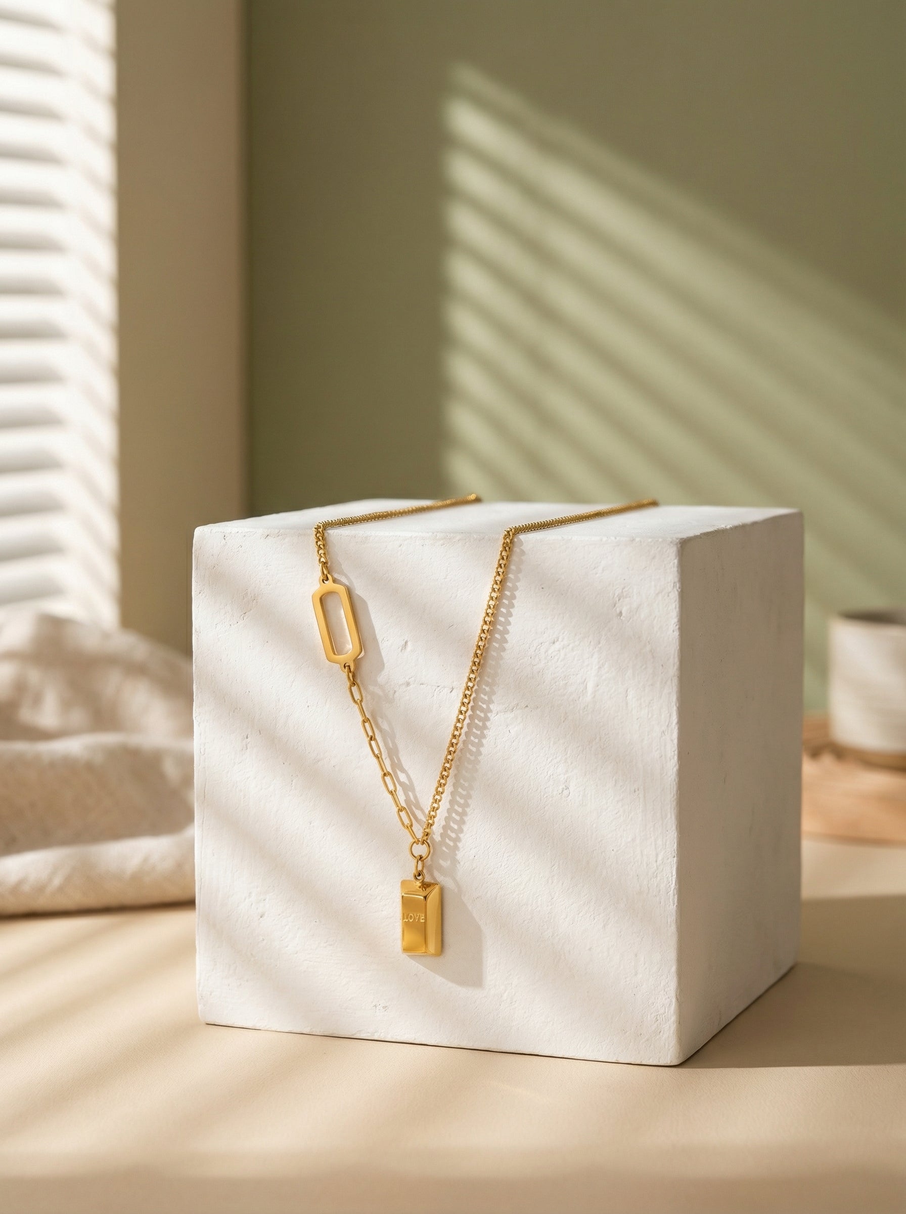Love Tag Pendant Necklace
