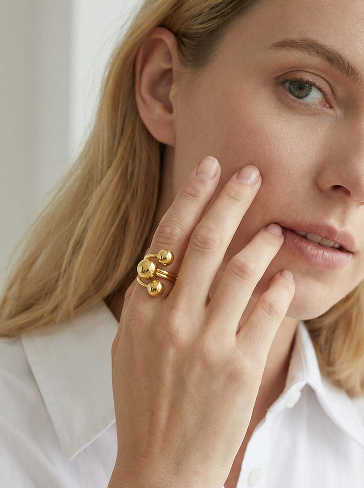 Sculptural Orb Ring