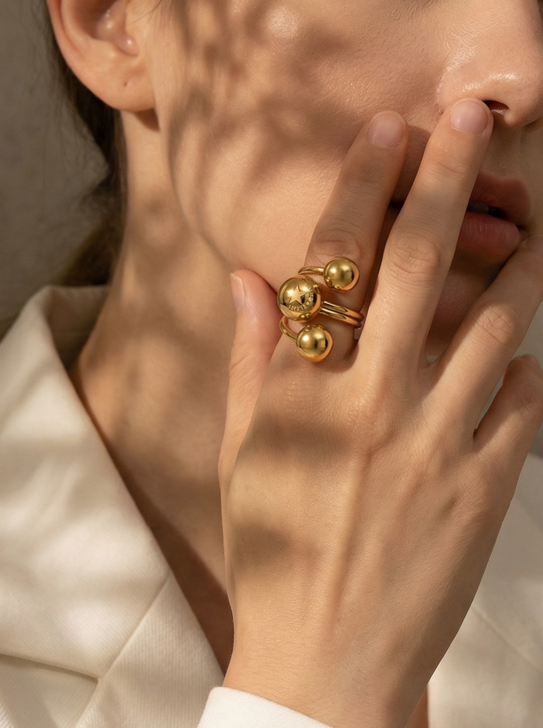 Sculptural Orb Ring