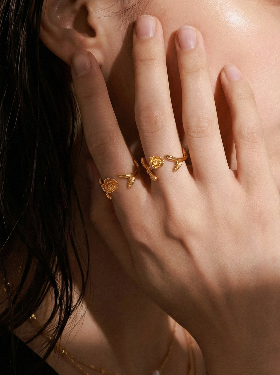 Rose Vine Open Ring