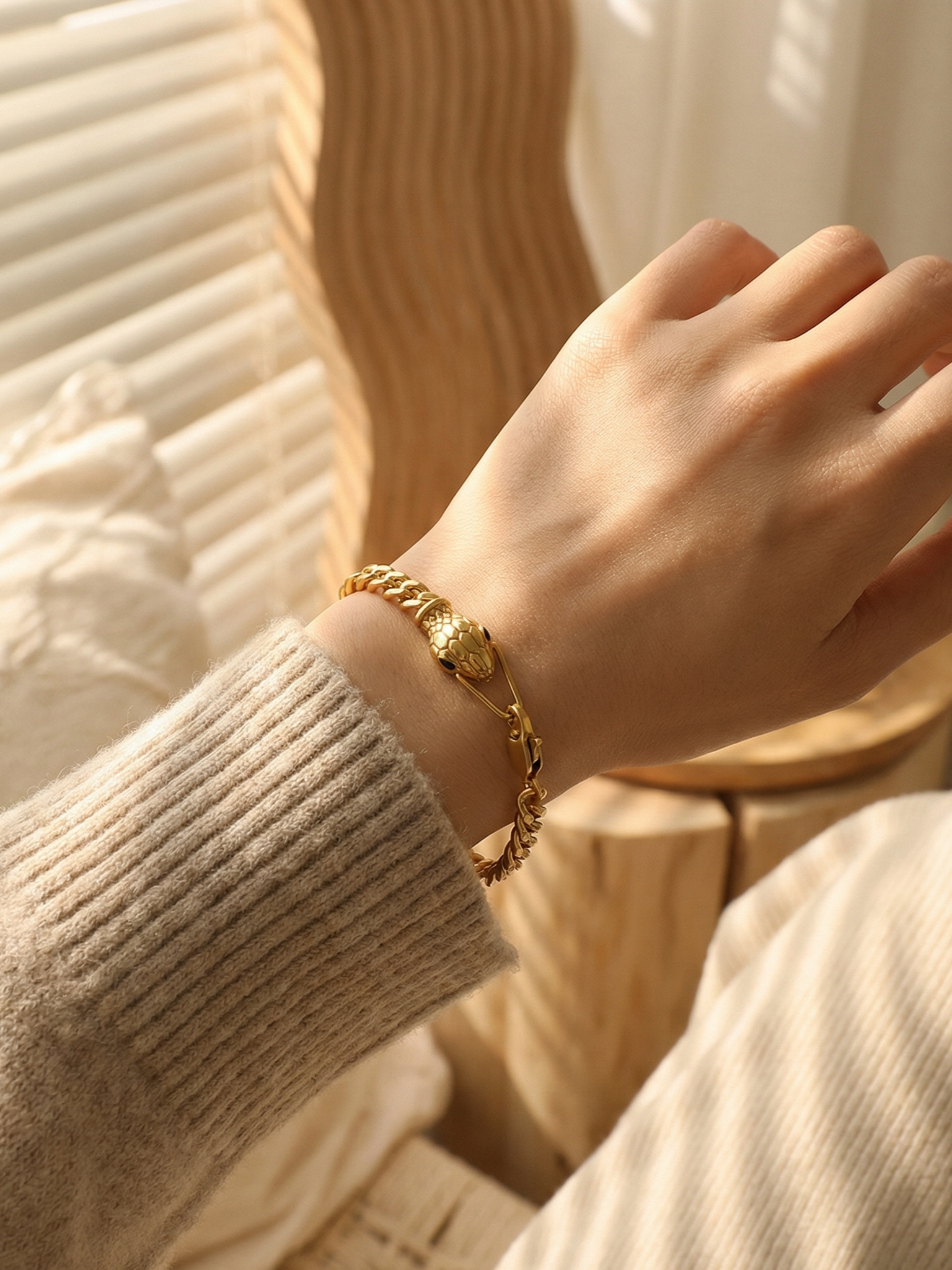 Snake Head Chain Bracelet