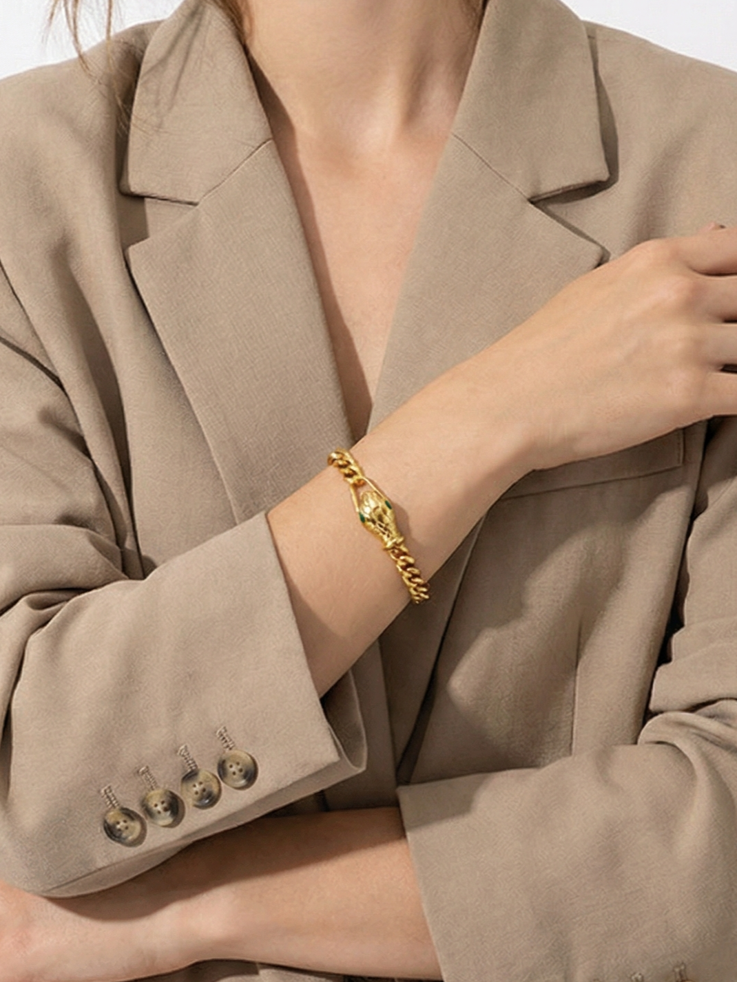 Snake Head Chain Bracelet