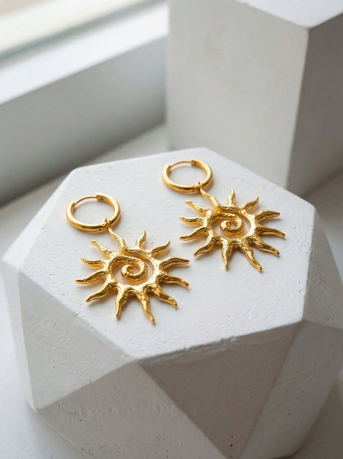 Spiral Sun Drop Earrings