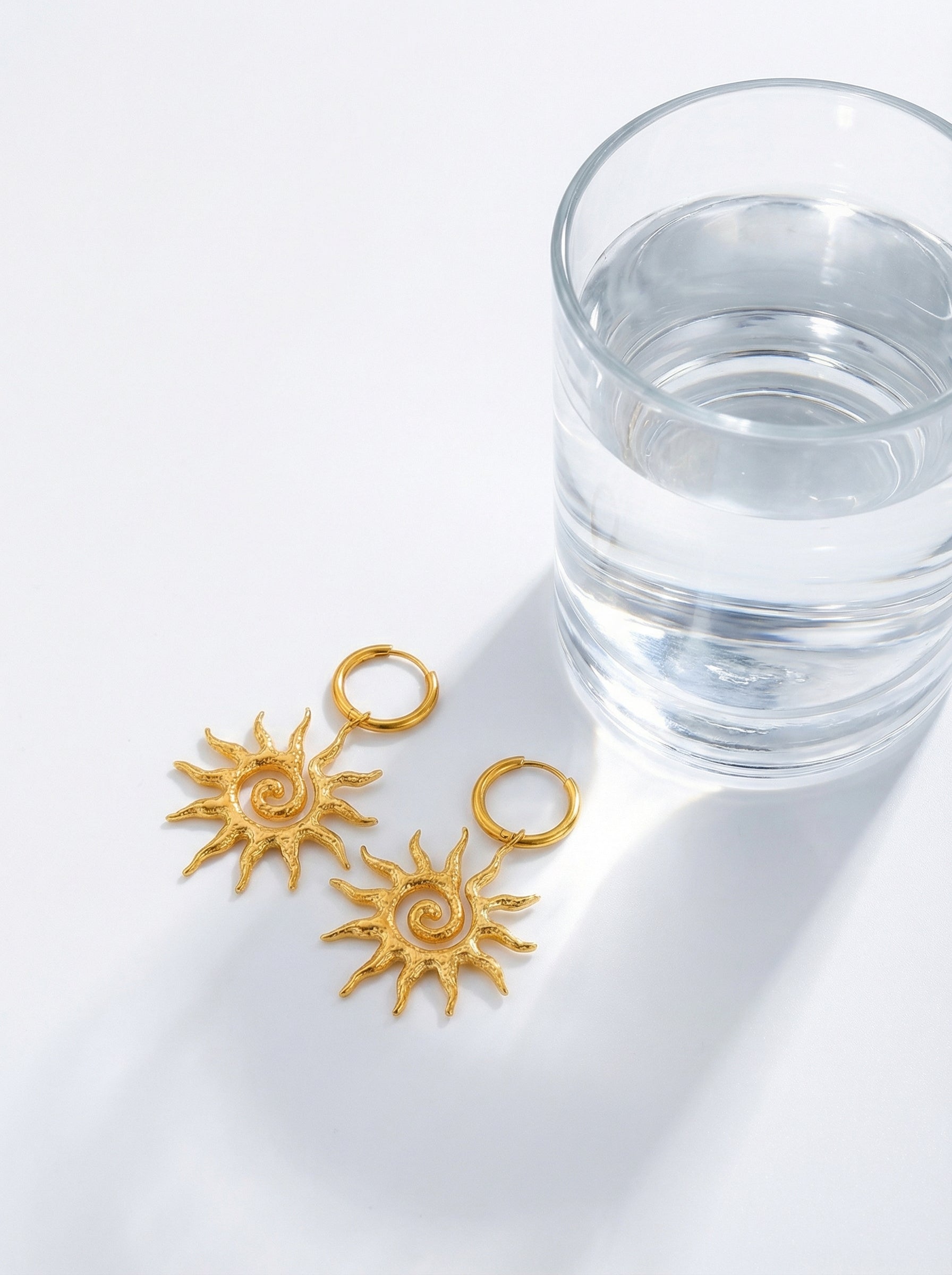 Spiral Sun Drop Earrings