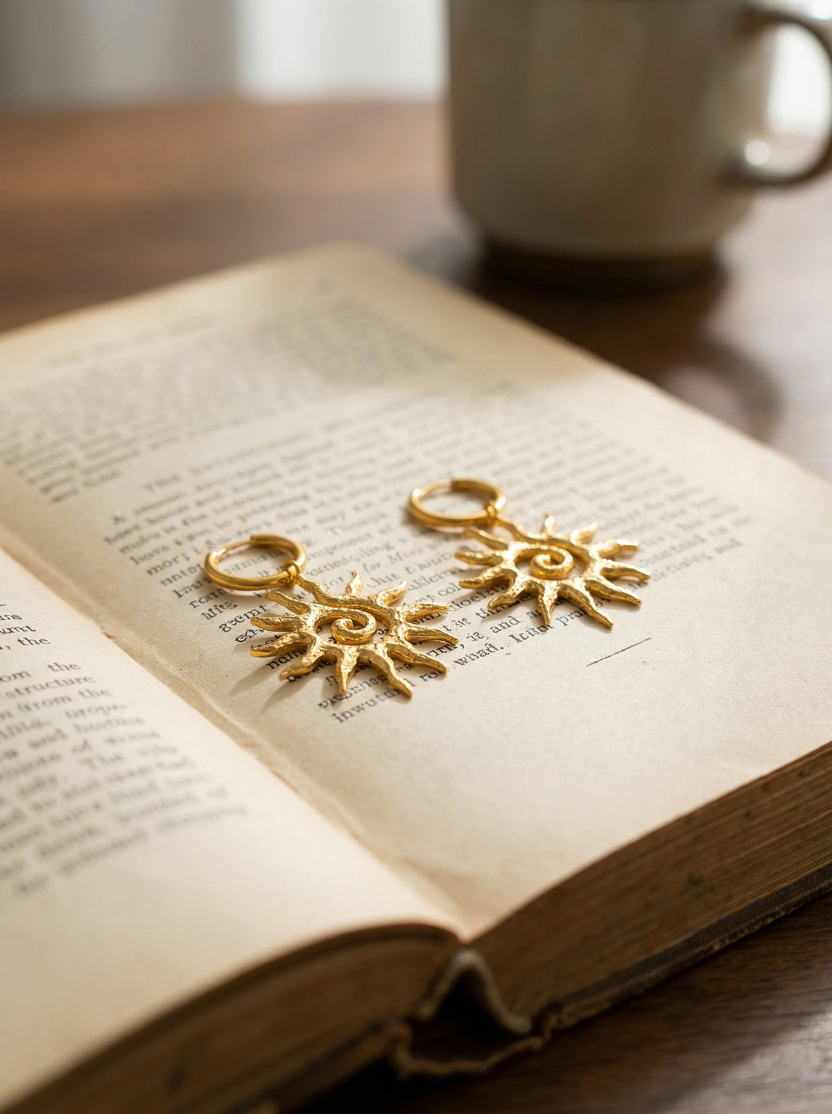 Spiral Sun Drop Earrings