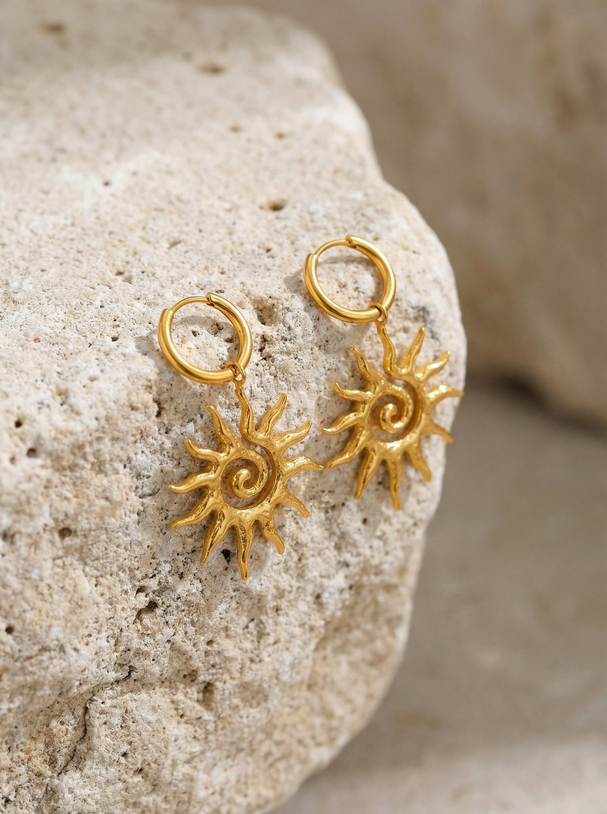Spiral Sun Drop Earrings