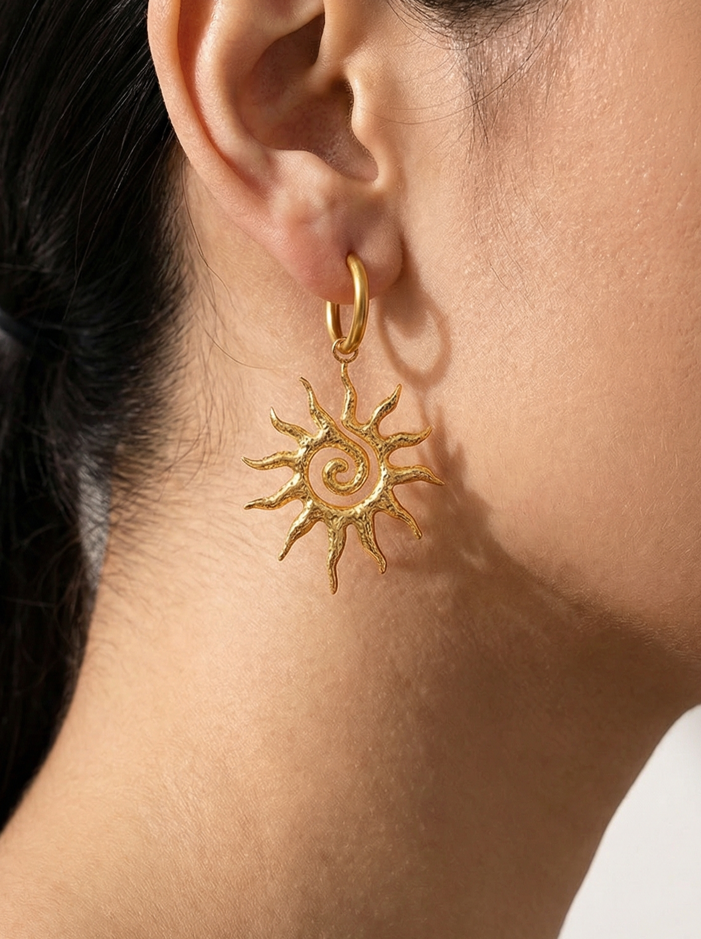 Spiral Sun Drop Earrings