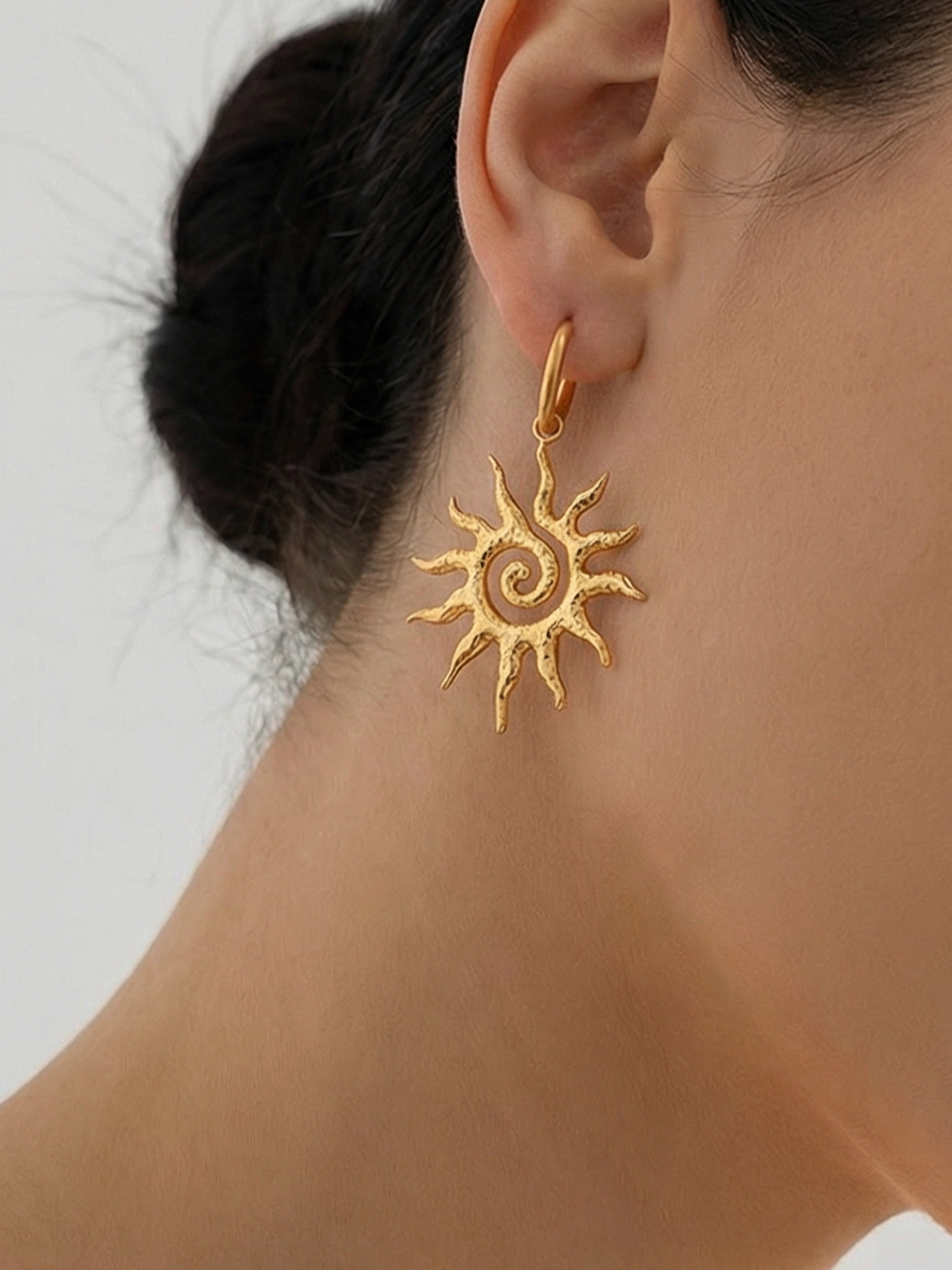 Spiral Sun Drop Earrings