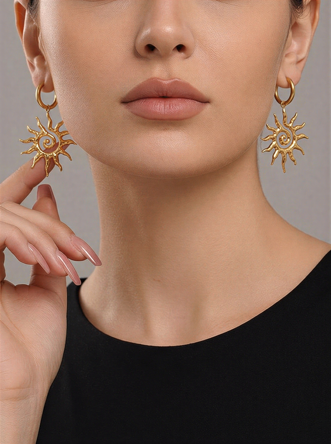 Spiral Sun Drop Earrings