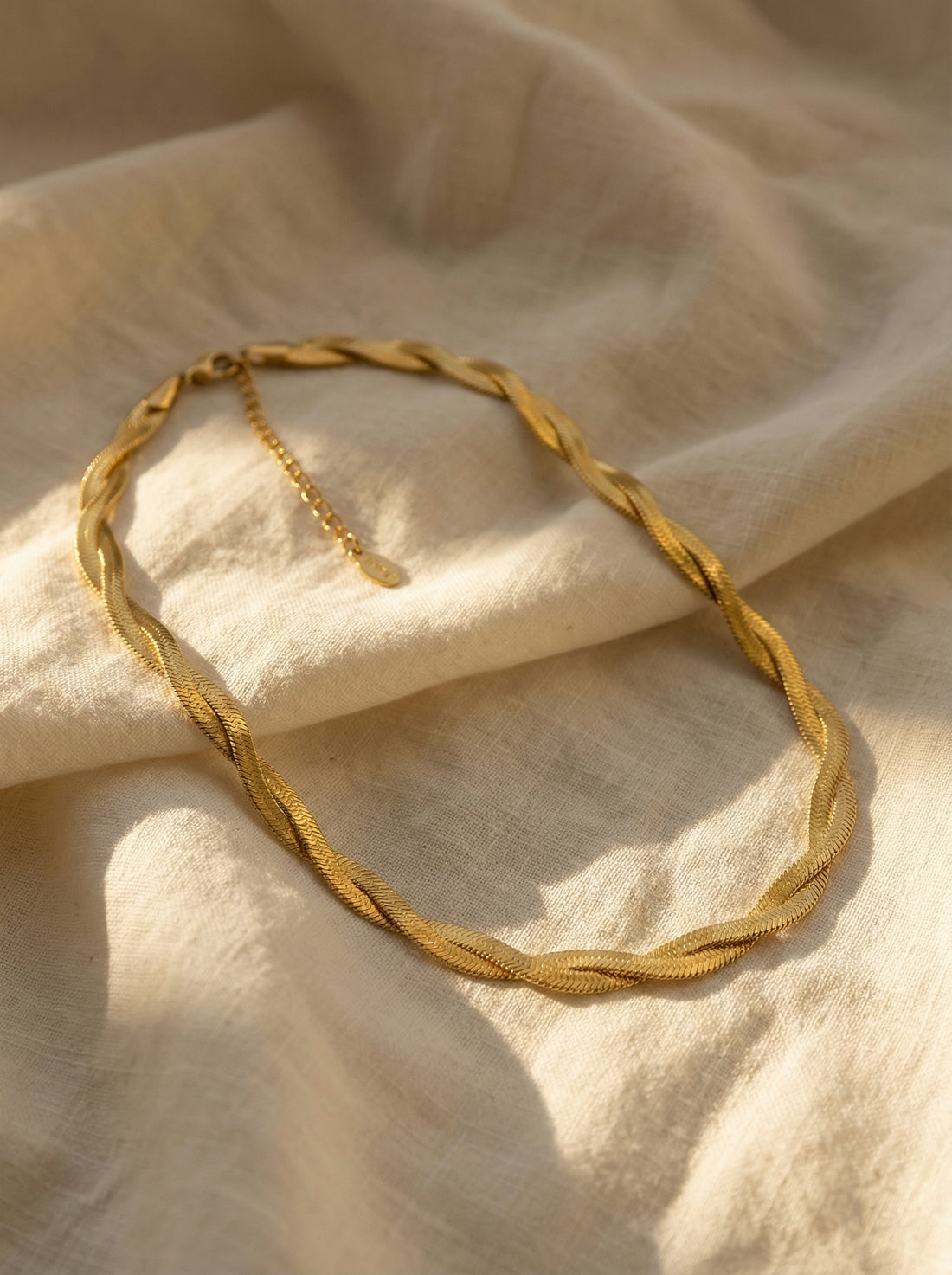Twisted Herringbone Chain Bracelet