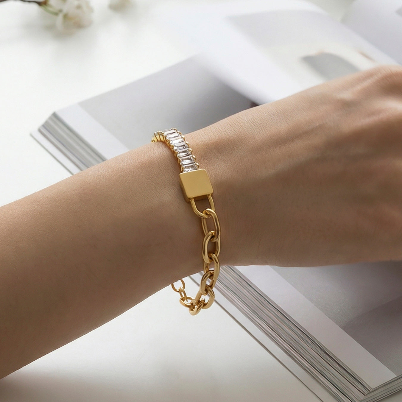Zircon Link Bracelet