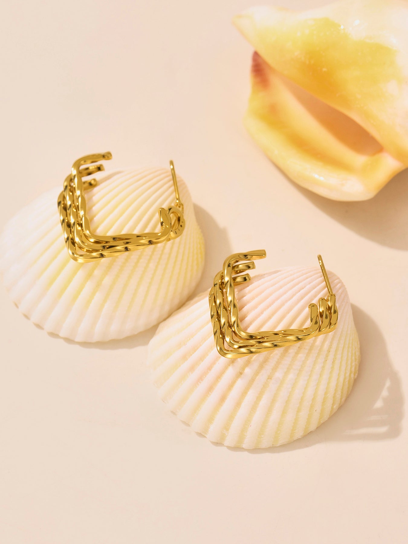 Sculpted Geometric Hoop Earrings
