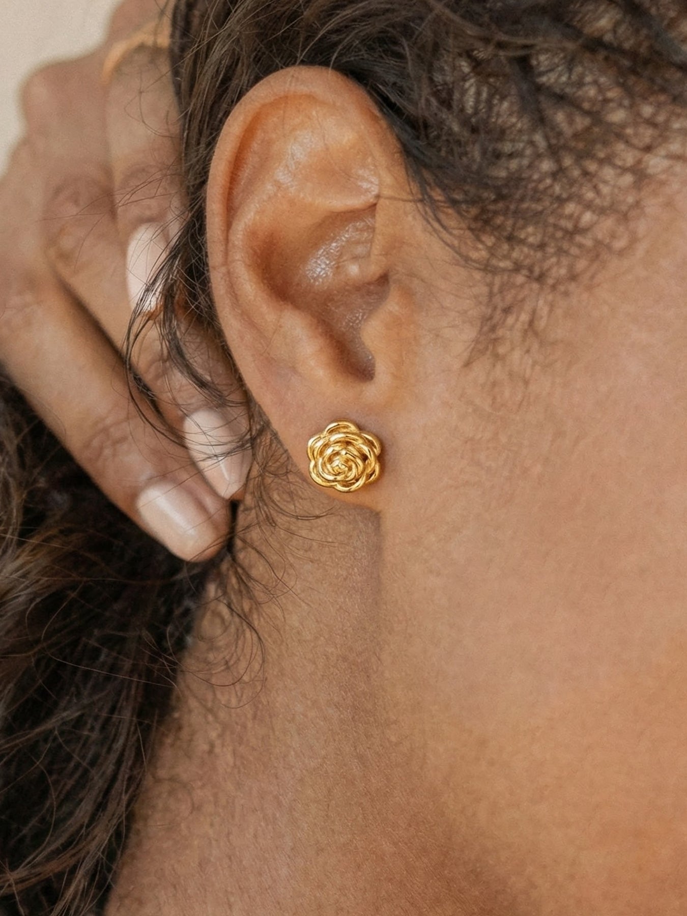 Hammered Geometric Studs