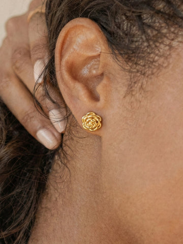 Hammered Geometric Studs