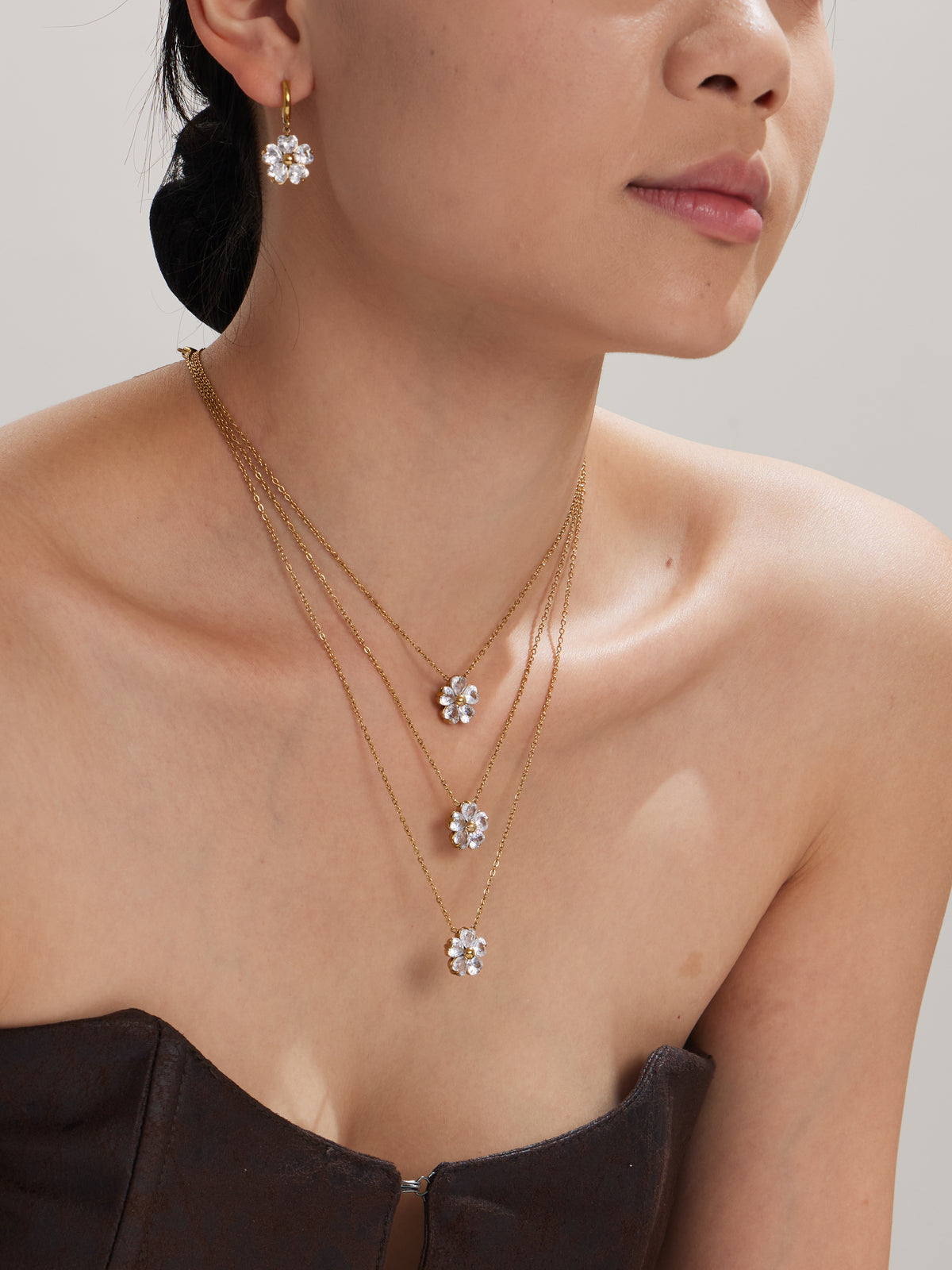 Crystal Flower Jewelry — Choose Your Piece