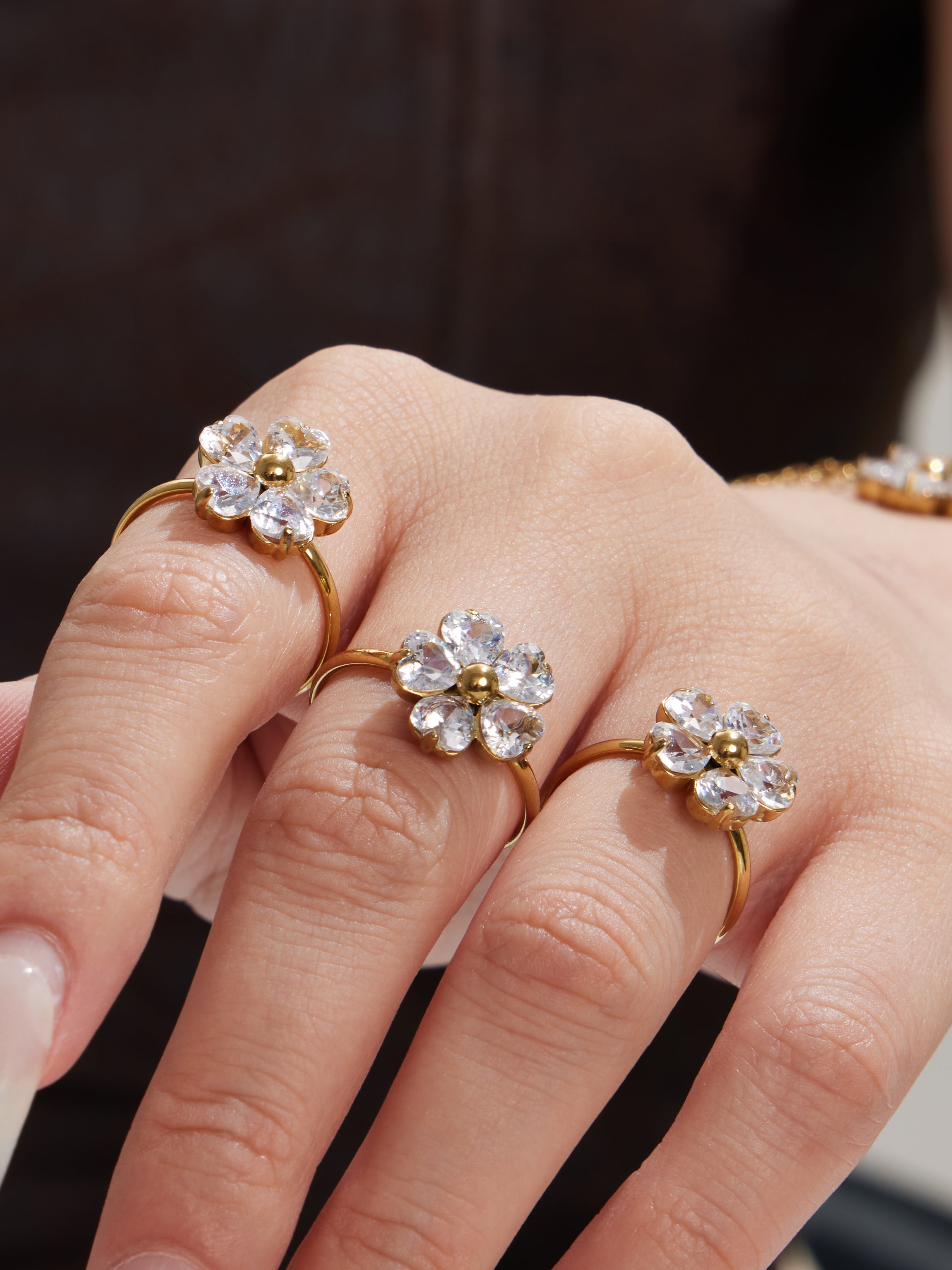 Crystal Flower Jewelry — Choose Your Piece