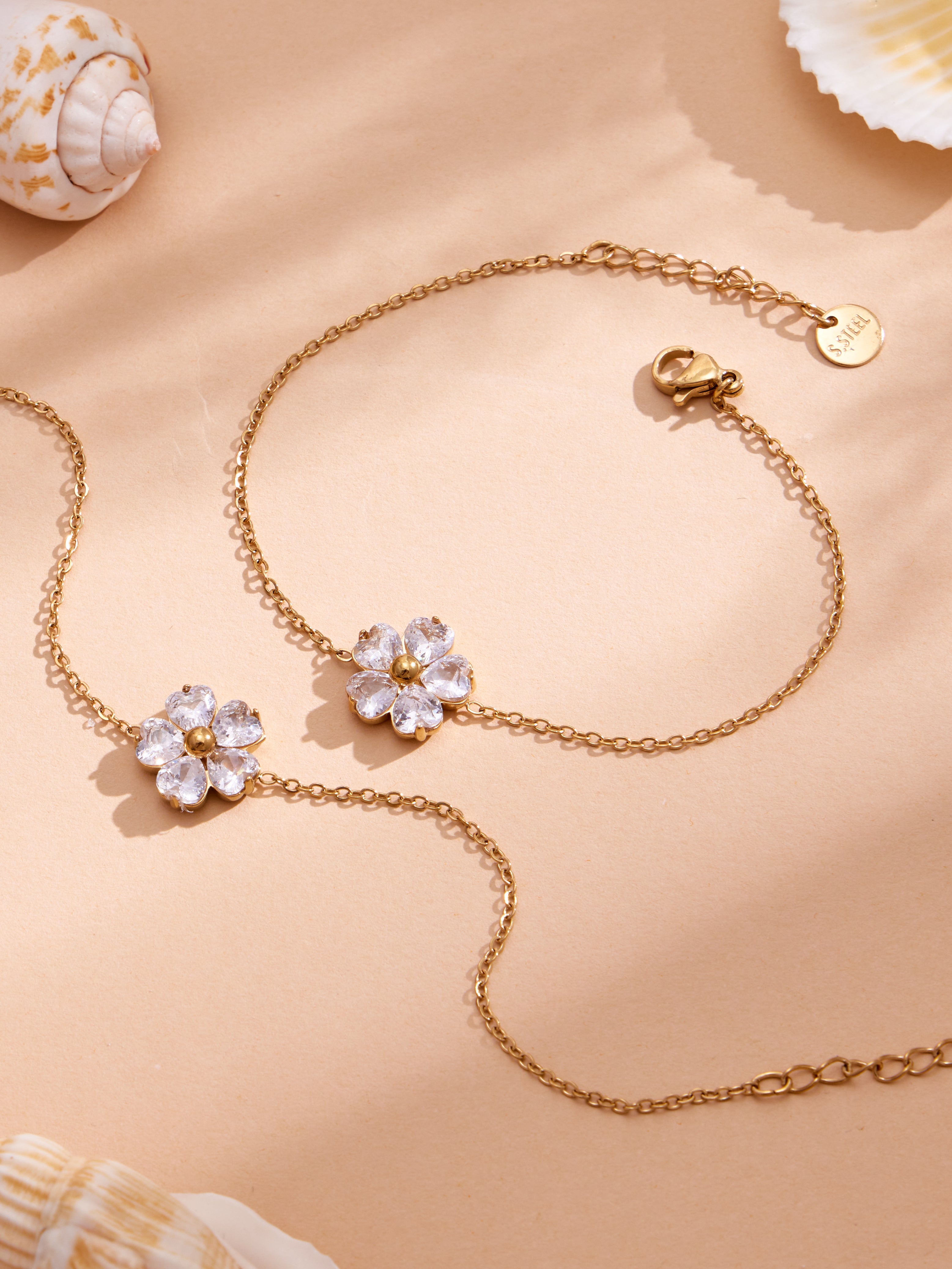Crystal Flower Jewelry — Choose Your Piece