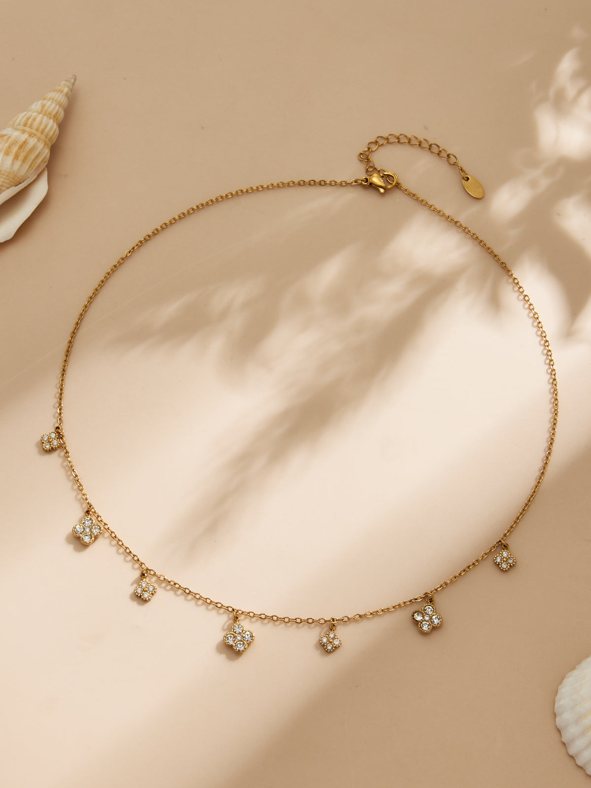 Crystal Flower Layering Necklaces
