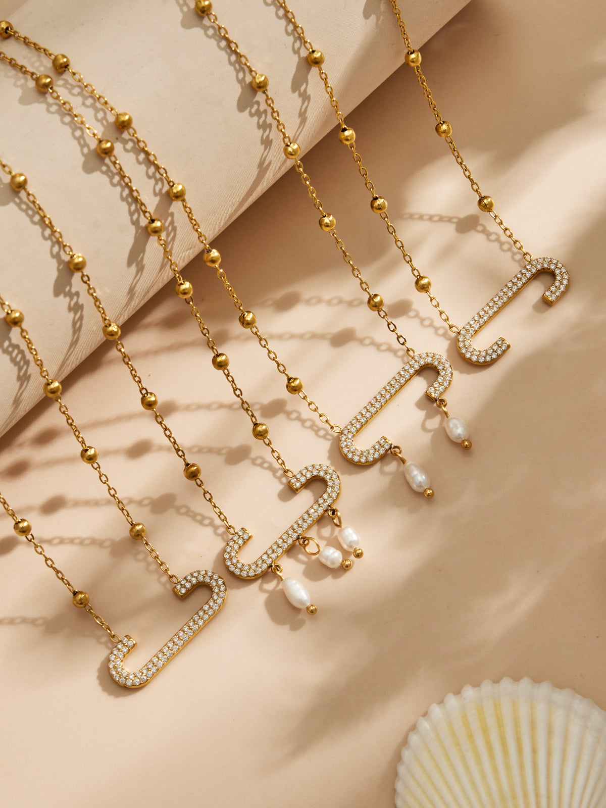 Crystal Safety Pin Necklace — Choose Your Style
