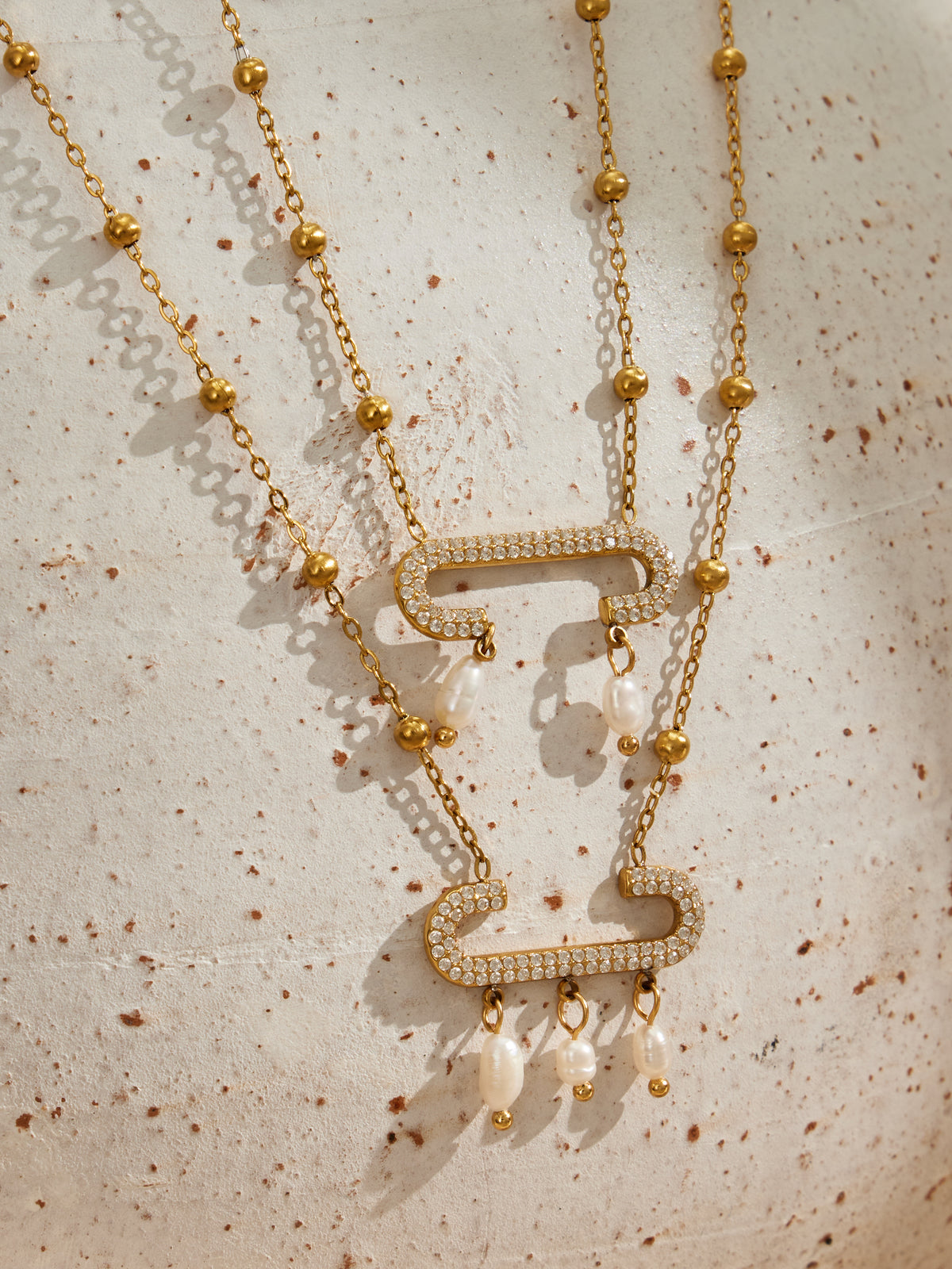 Crystal Safety Pin Necklace — Choose Your Style