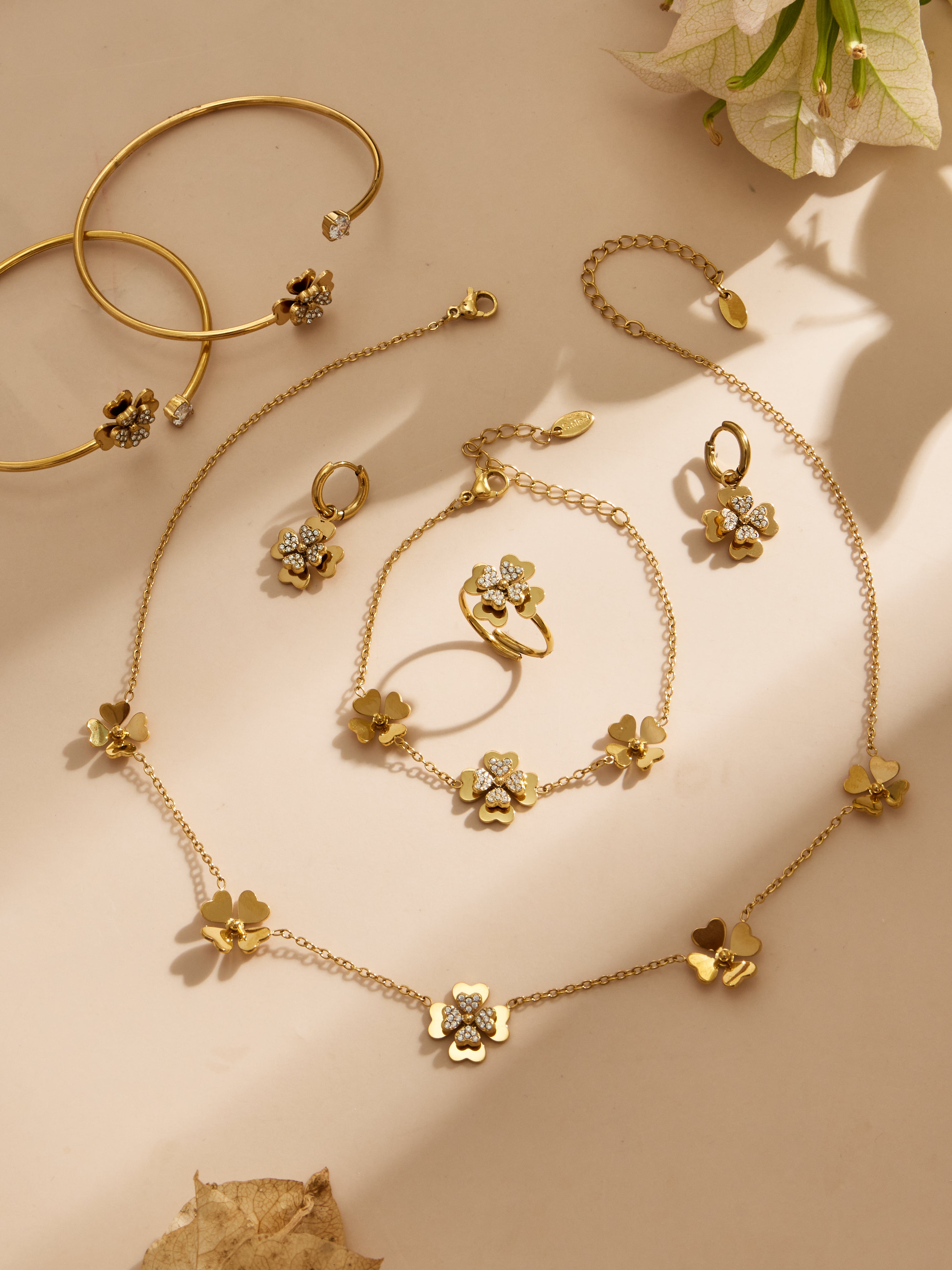 Four-Leaf Clover Jewelry — Choose Your Piece