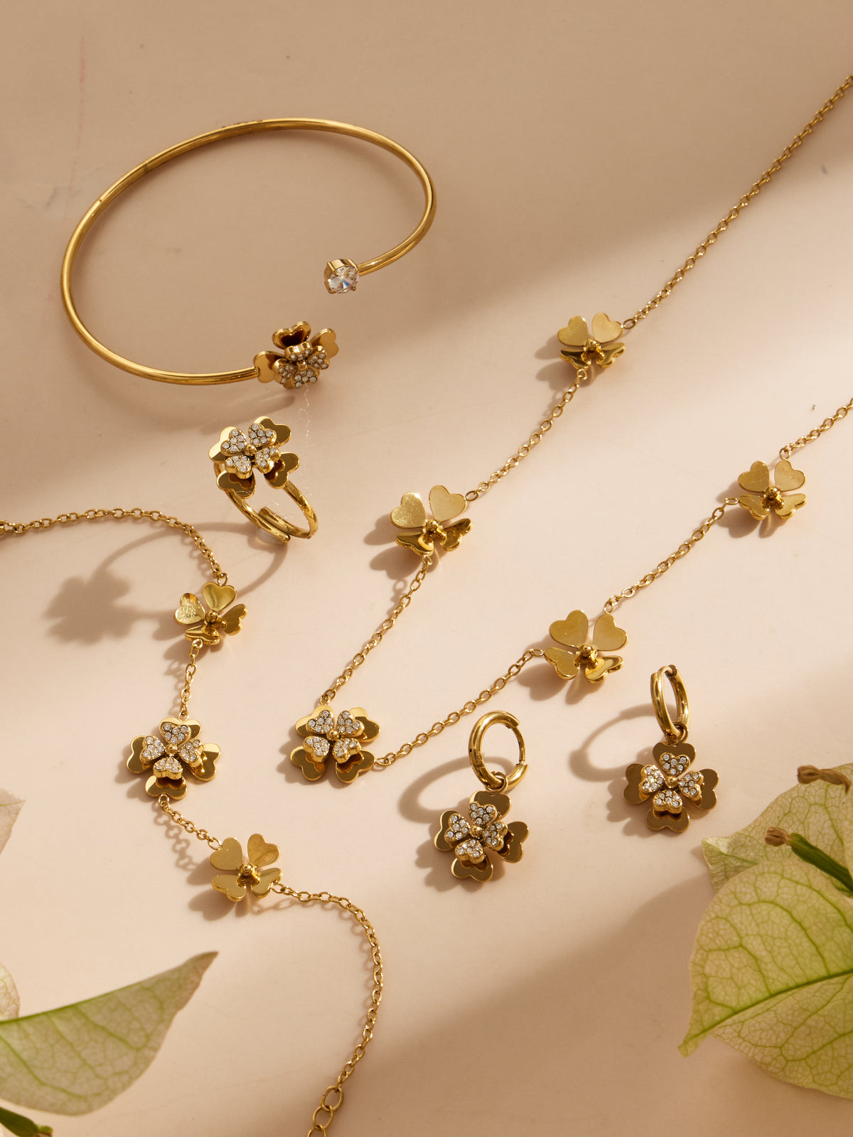 Four-Leaf Clover Jewelry — Choose Your Piece