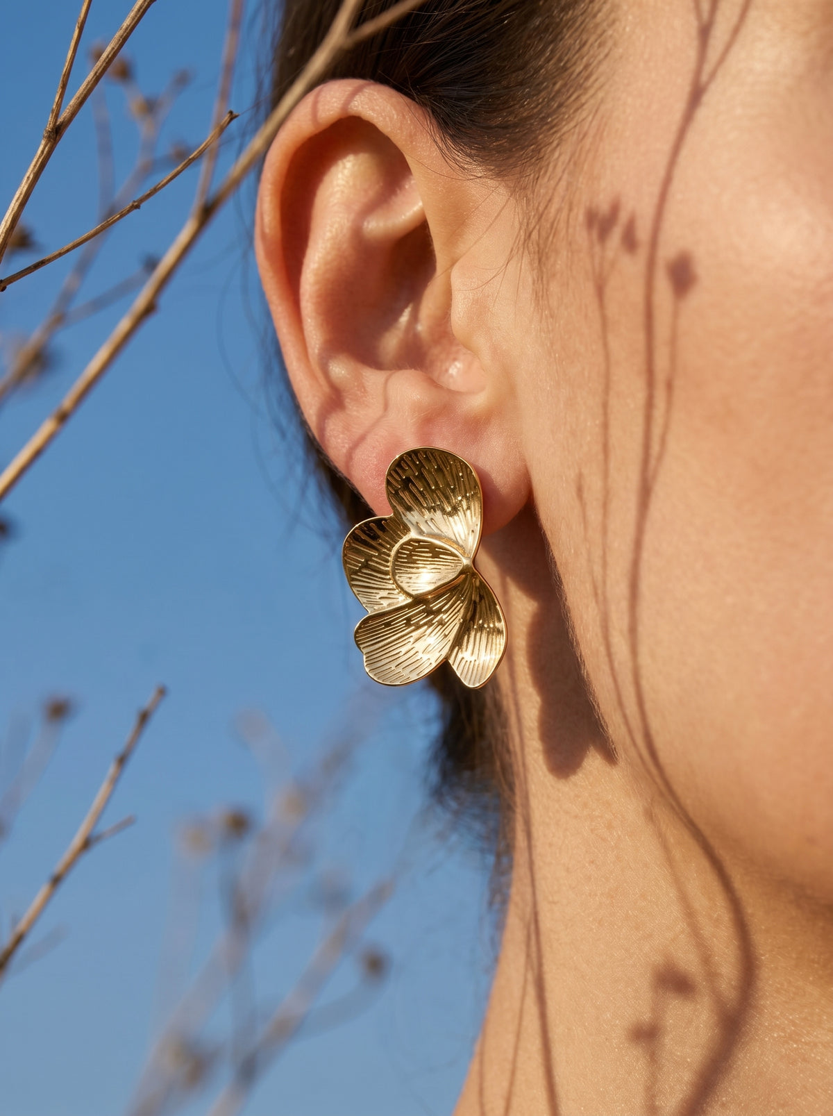 Sculpted Flower Earrings