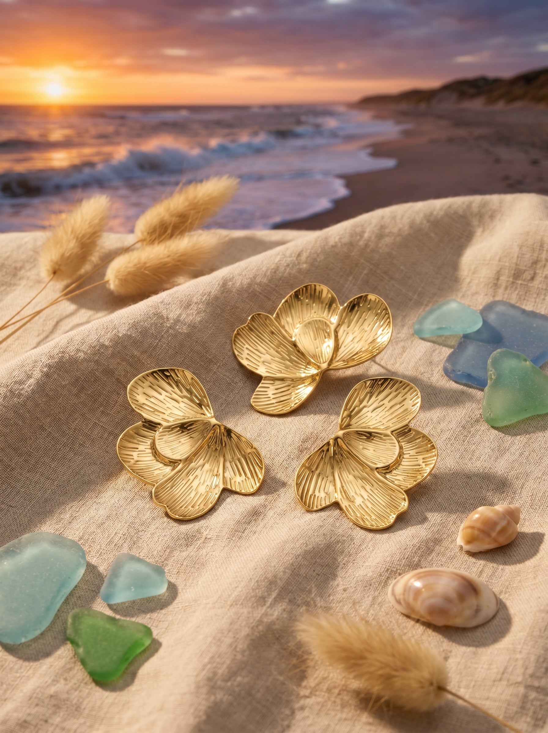 Sculpted Flower Earrings