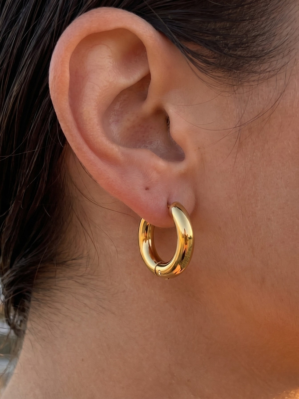 Pearl Charm Hoops