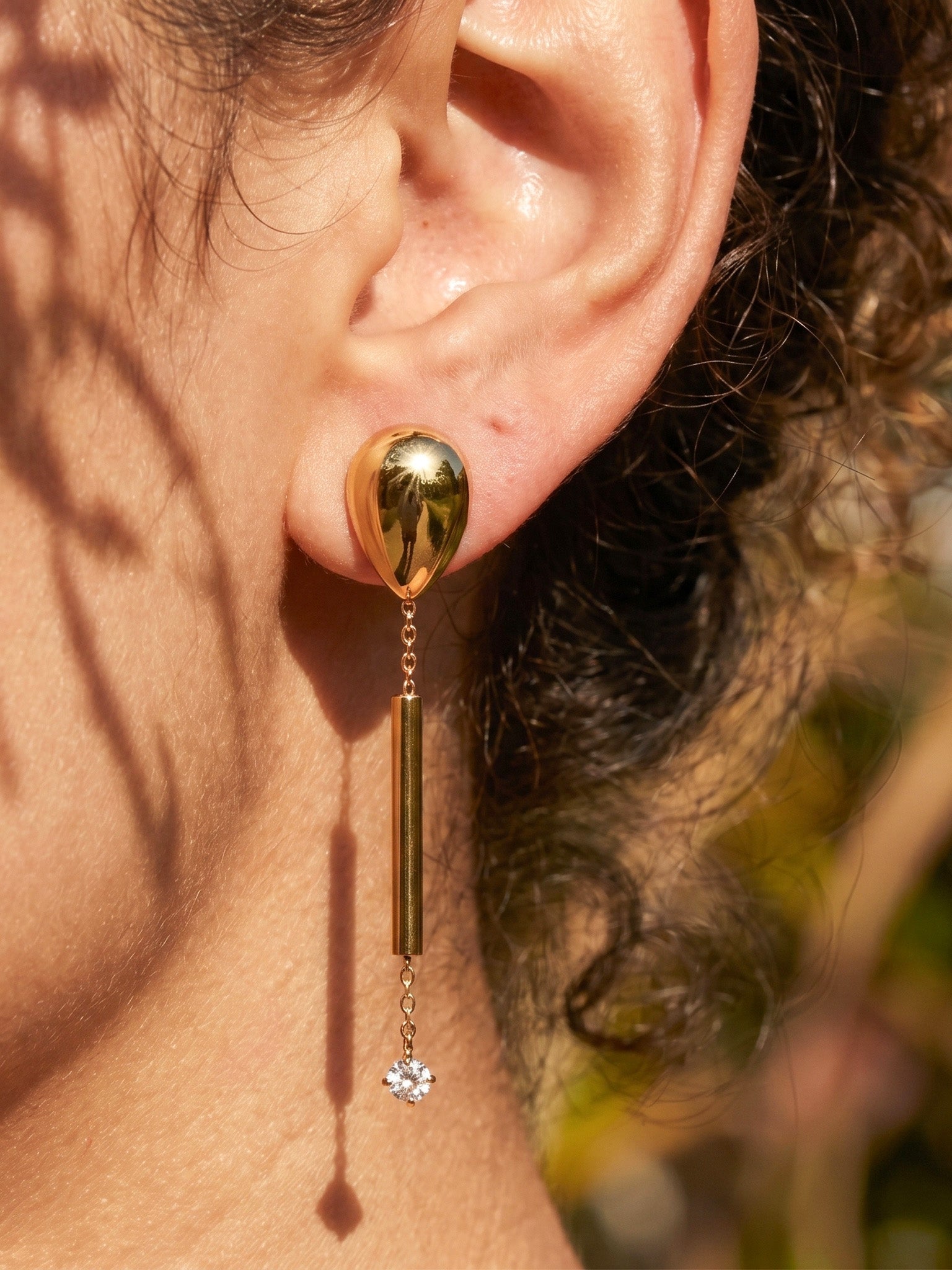 Teardrop Zircon Earrings