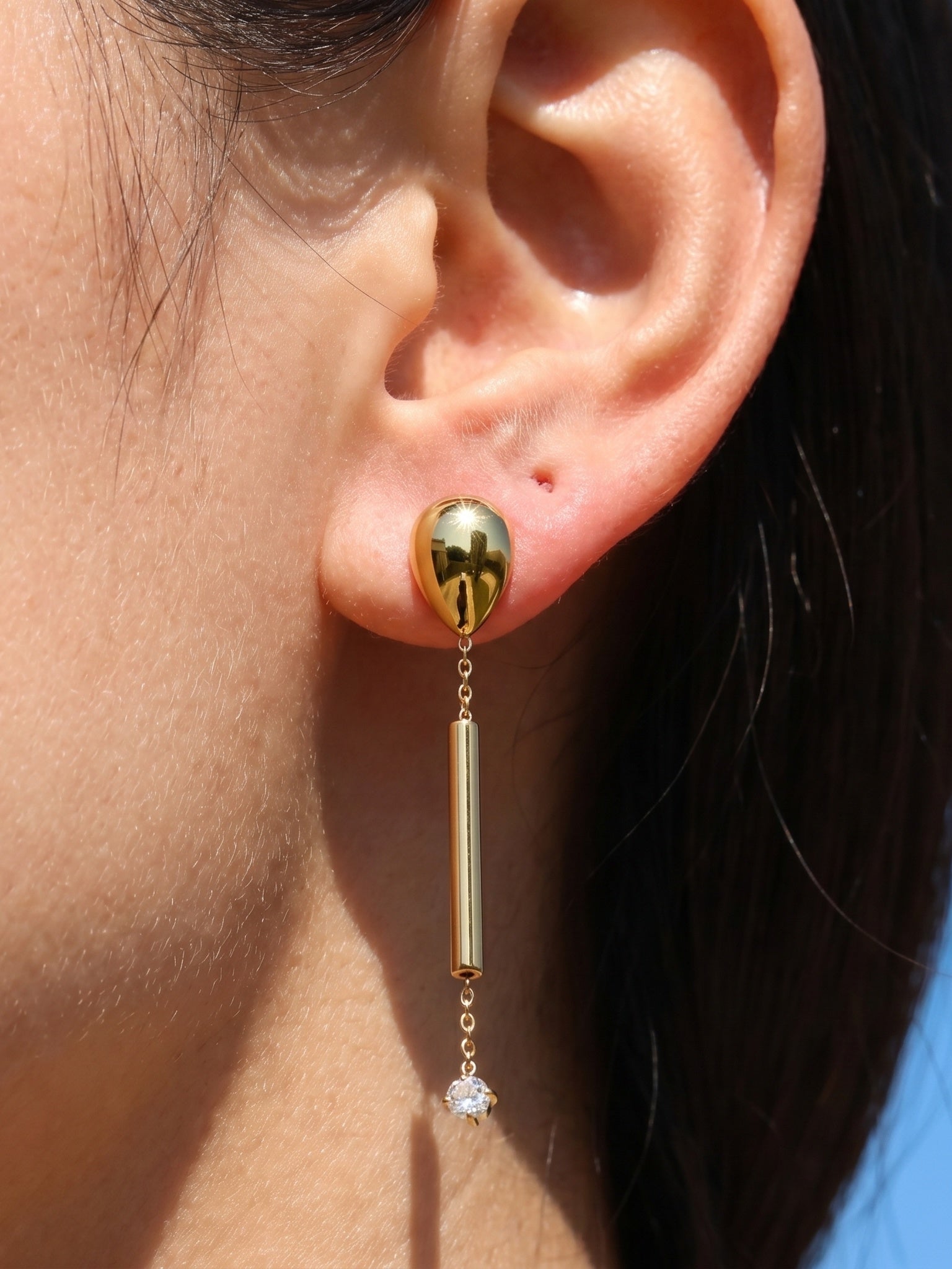 Teardrop Zircon Earrings