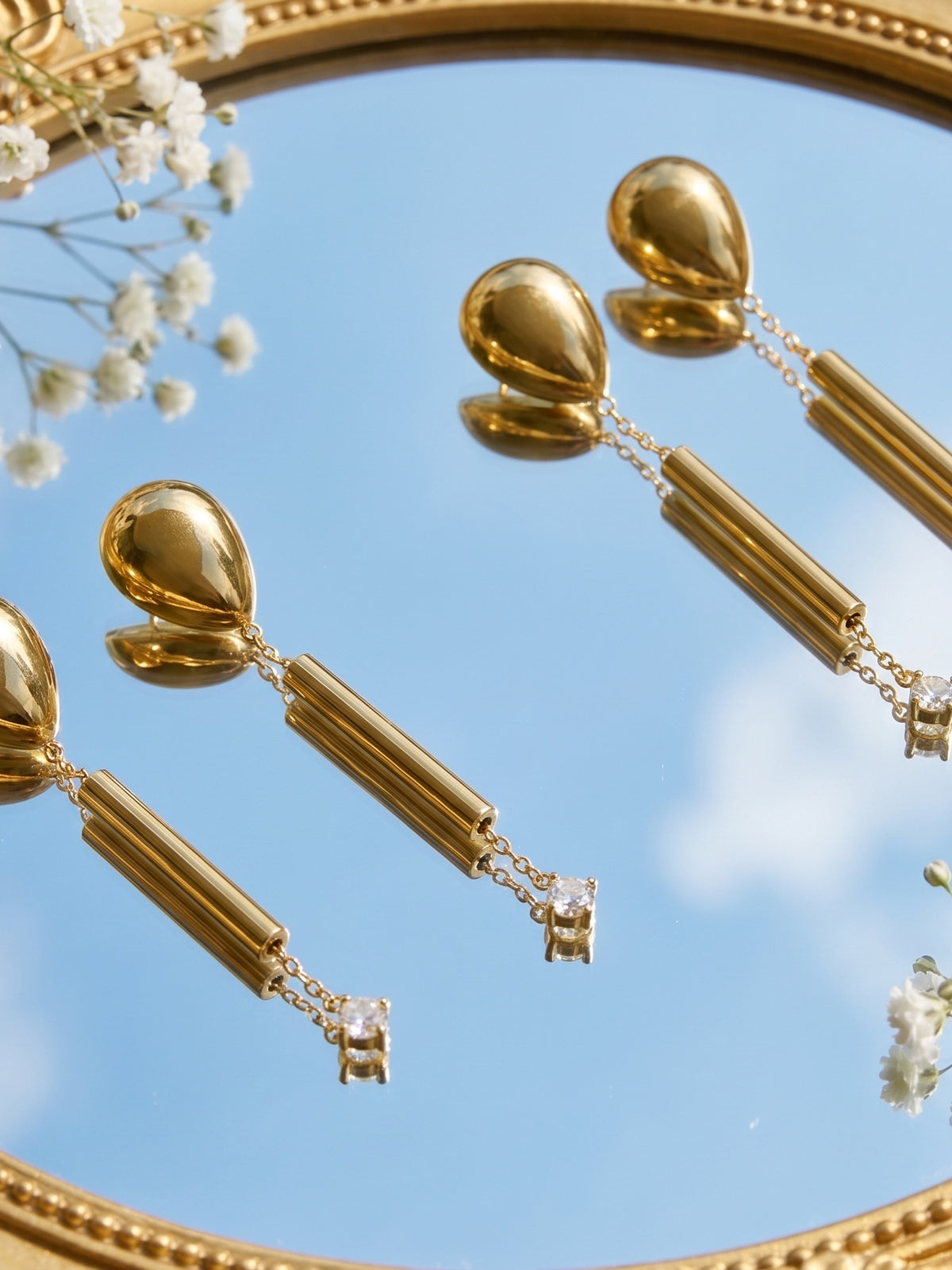Teardrop Zircon Earrings
