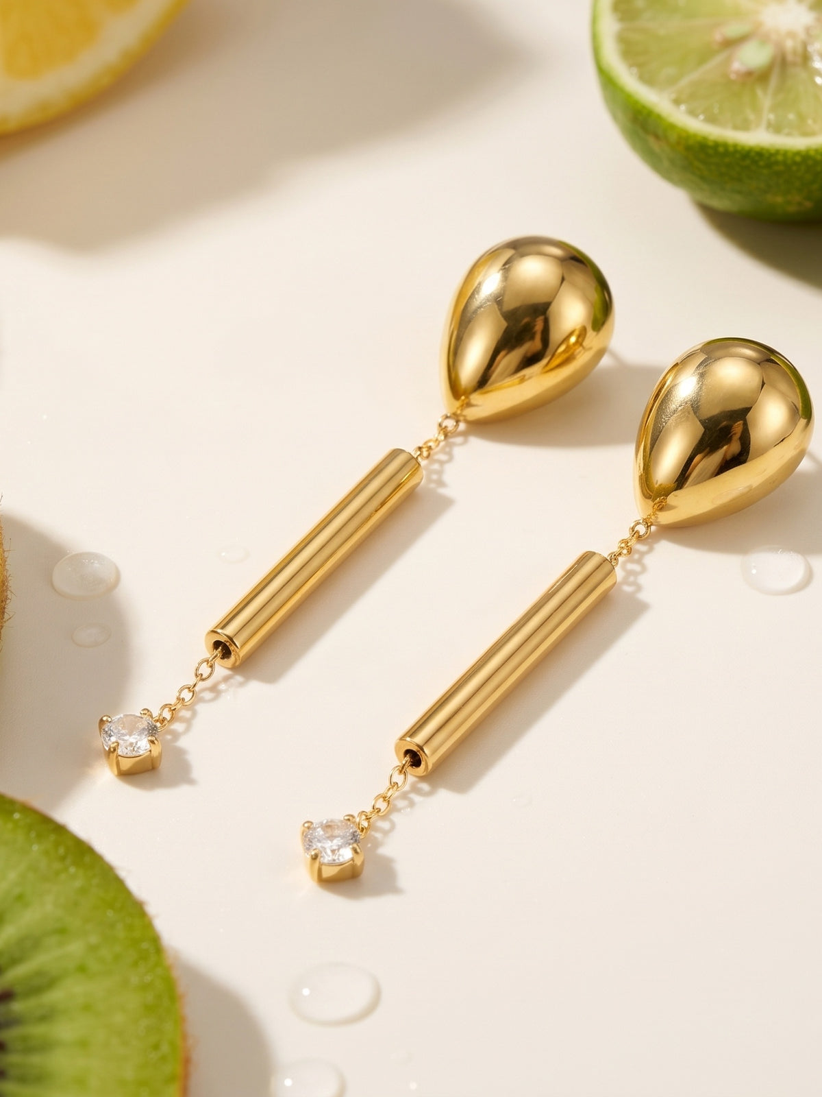 Teardrop Zircon Earrings