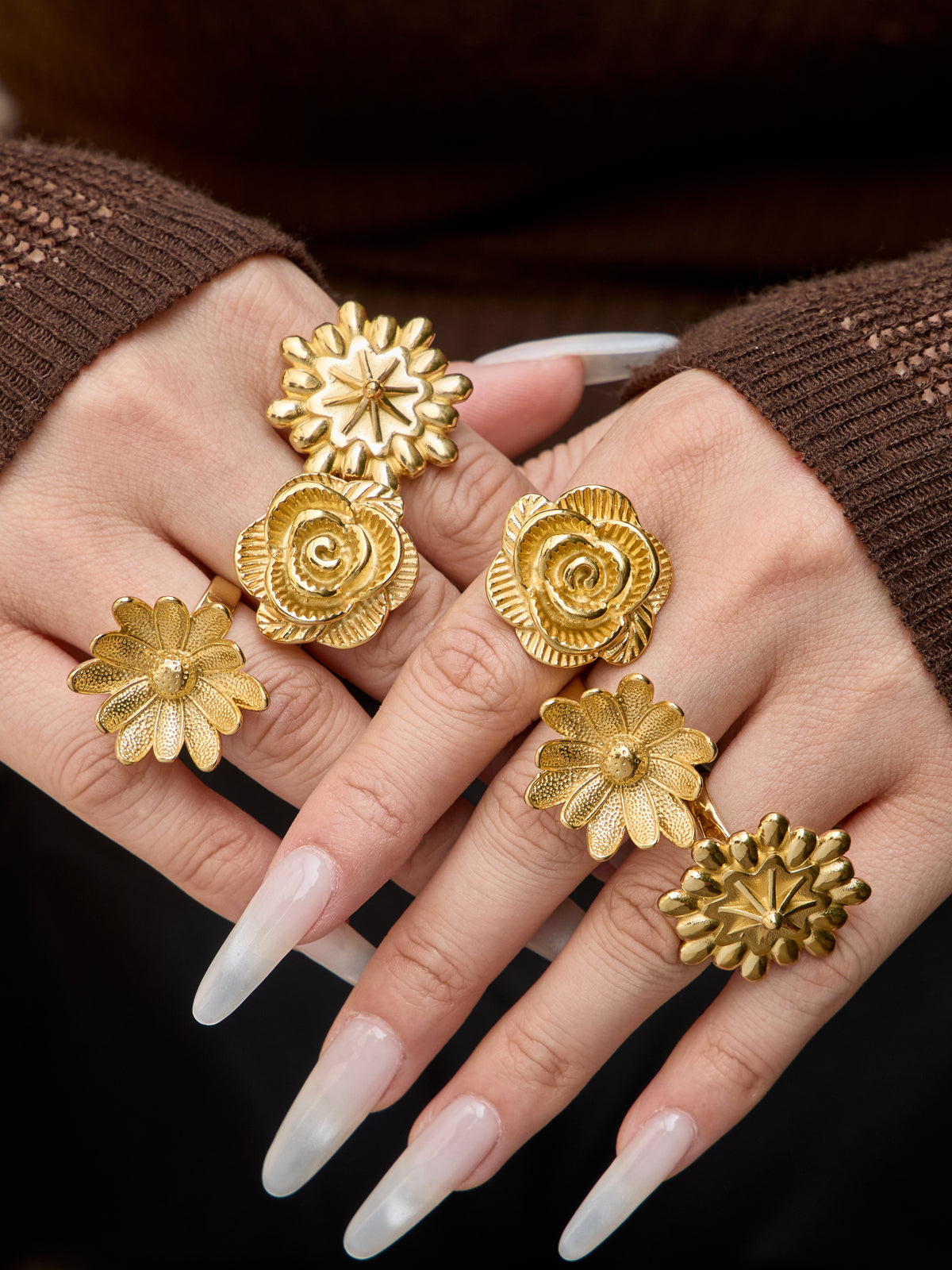 Sculpted Garden Statement Rings — Choose Your Style