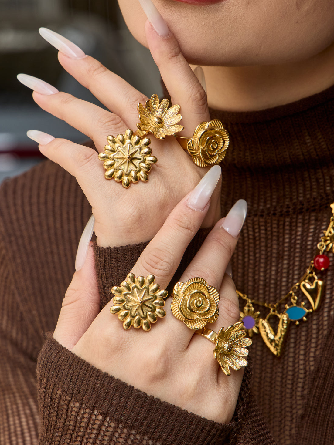 Sculpted Garden Statement Rings — Choose Your Style
