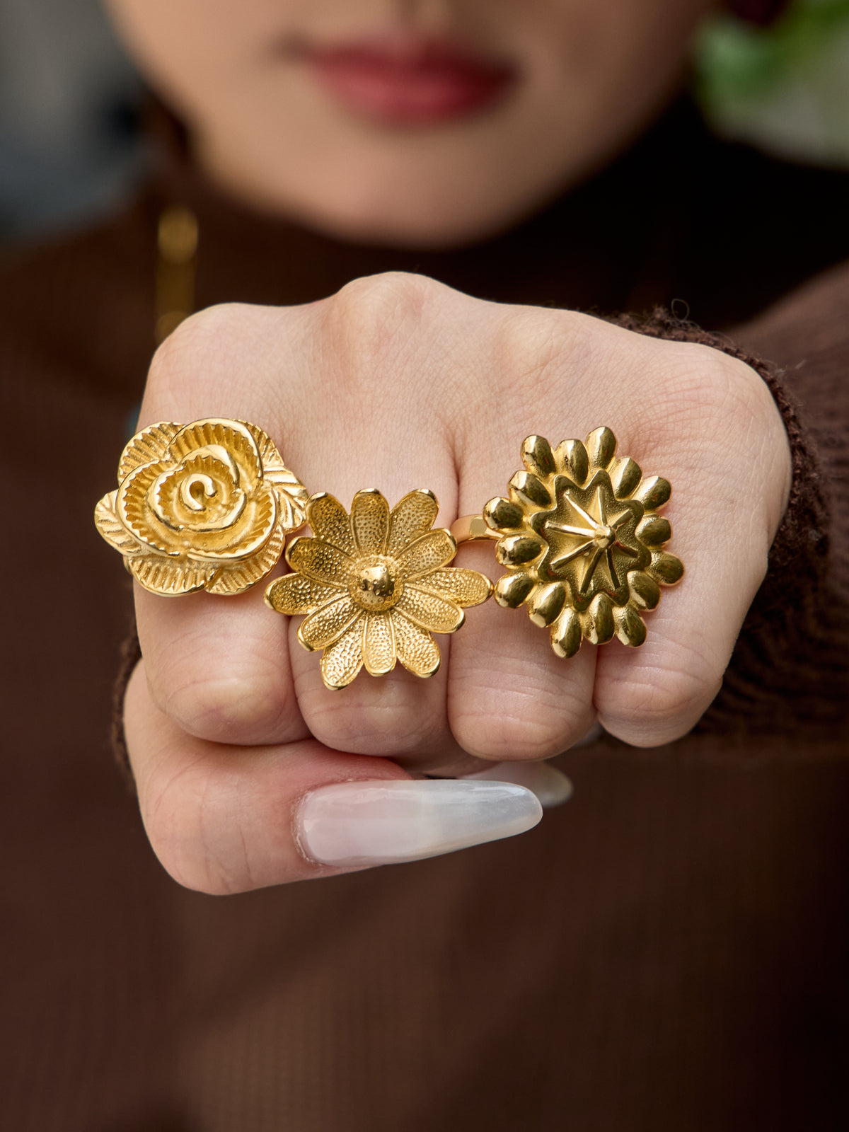 Sculpted Garden Statement Rings — Choose Your Style
