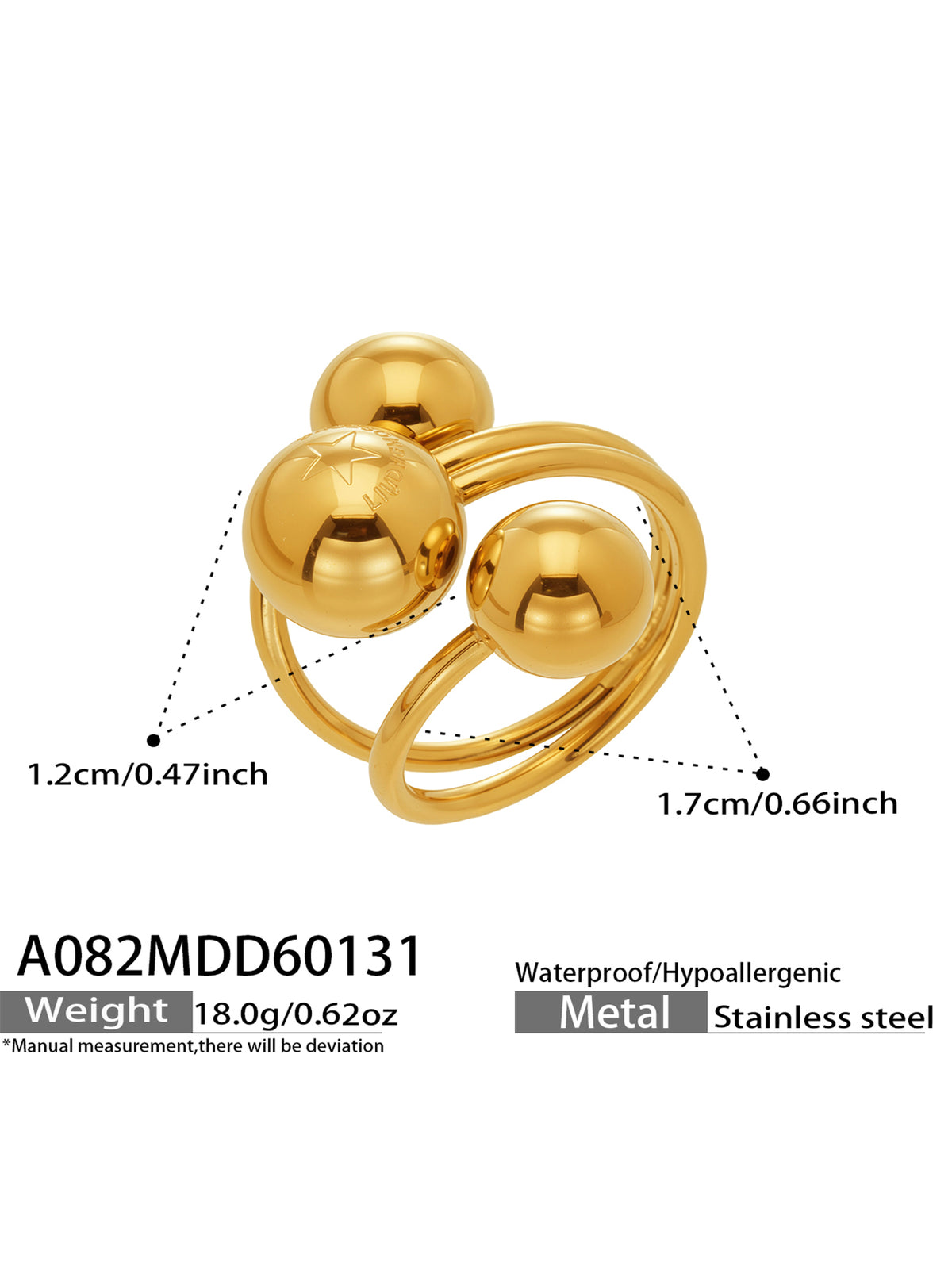 Sculptural Orb Ring