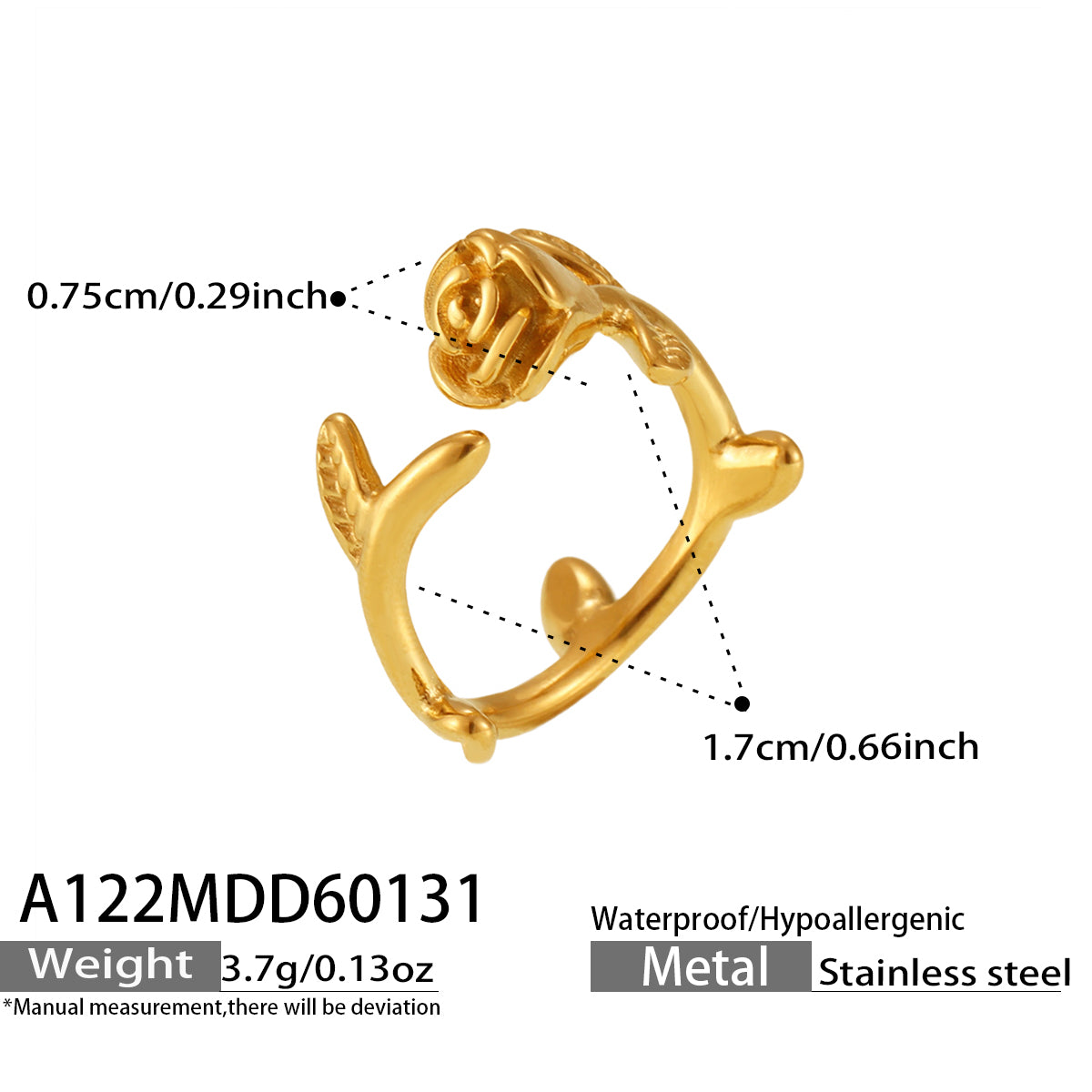 Rose Vine Open Ring
