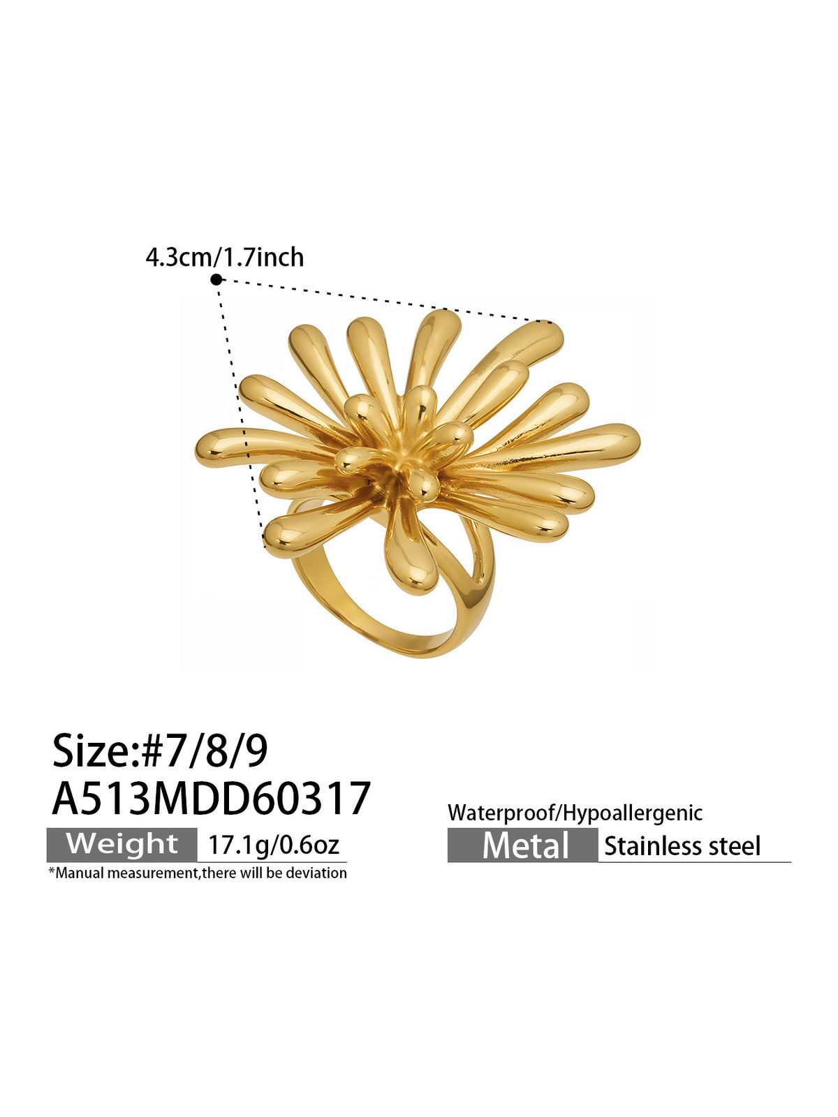Sculptural Botanical Statement Rings — Choose Your Style