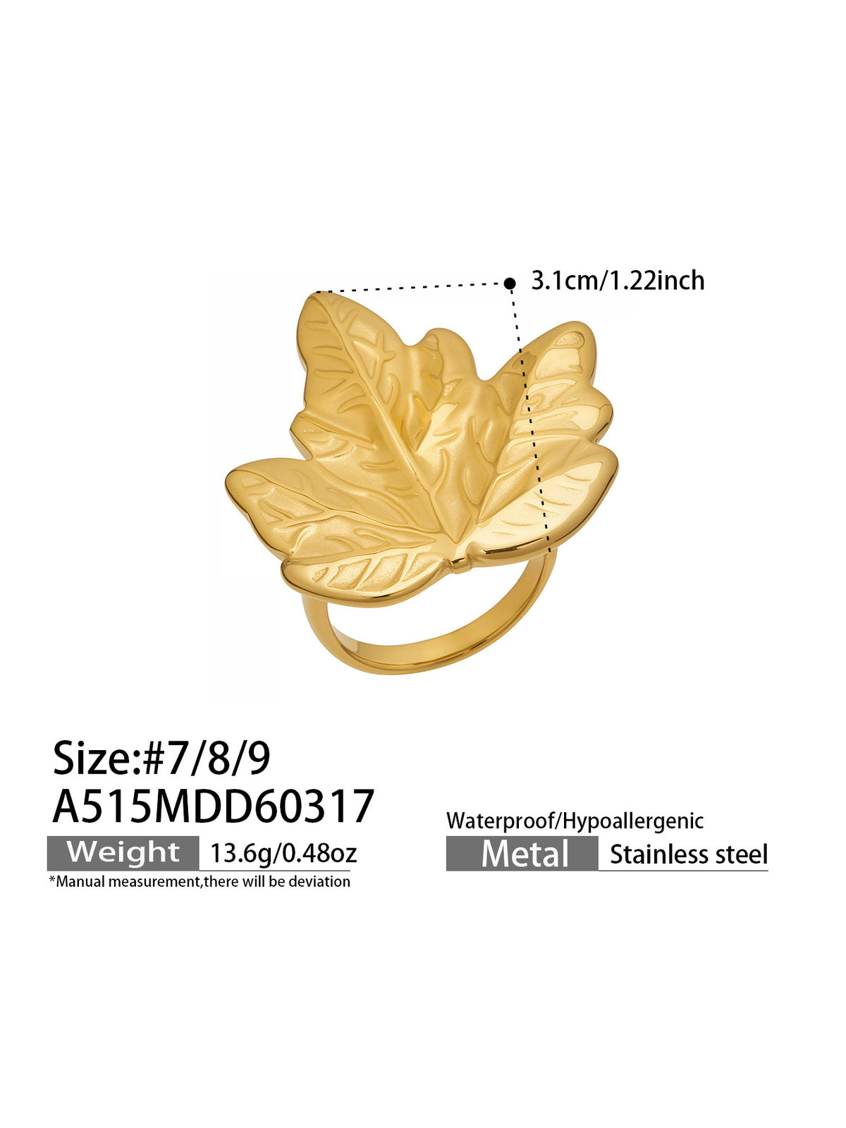 Sculptural Botanical Statement Rings — Choose Your Style