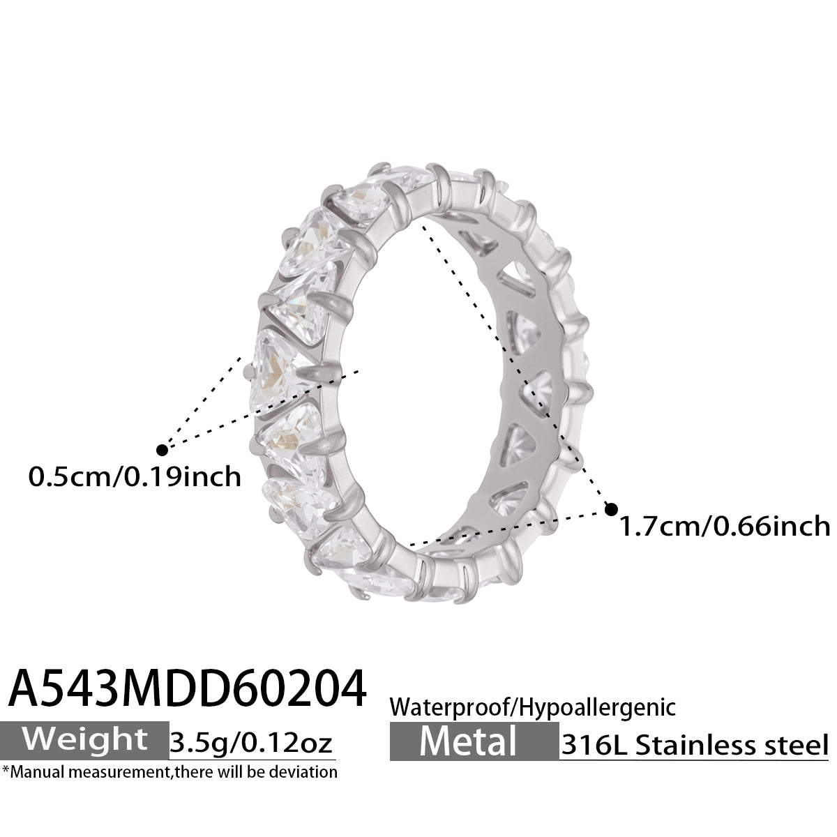 Prism Triangle Eternity Ring — Choose Your Finish