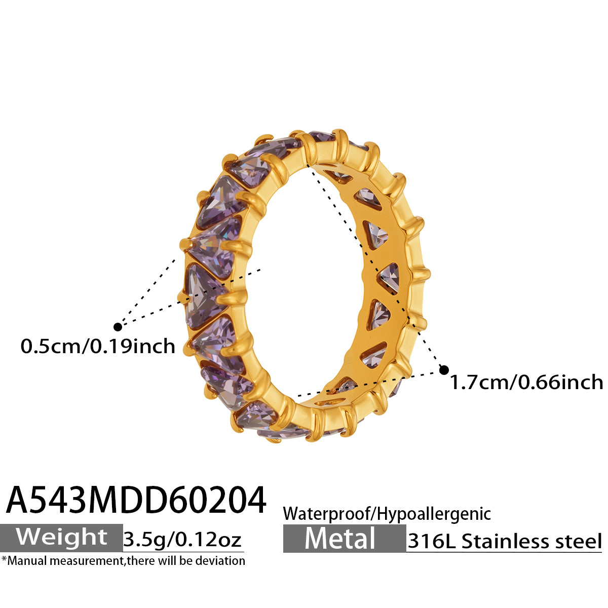 Prism Triangle Eternity Ring — Choose Your Finish