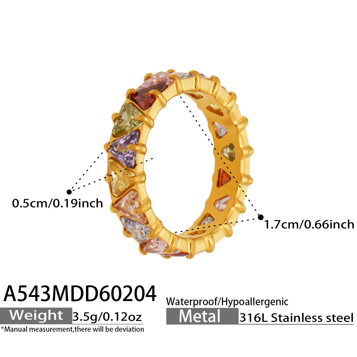 Prism Triangle Eternity Ring — Choose Your Finish
