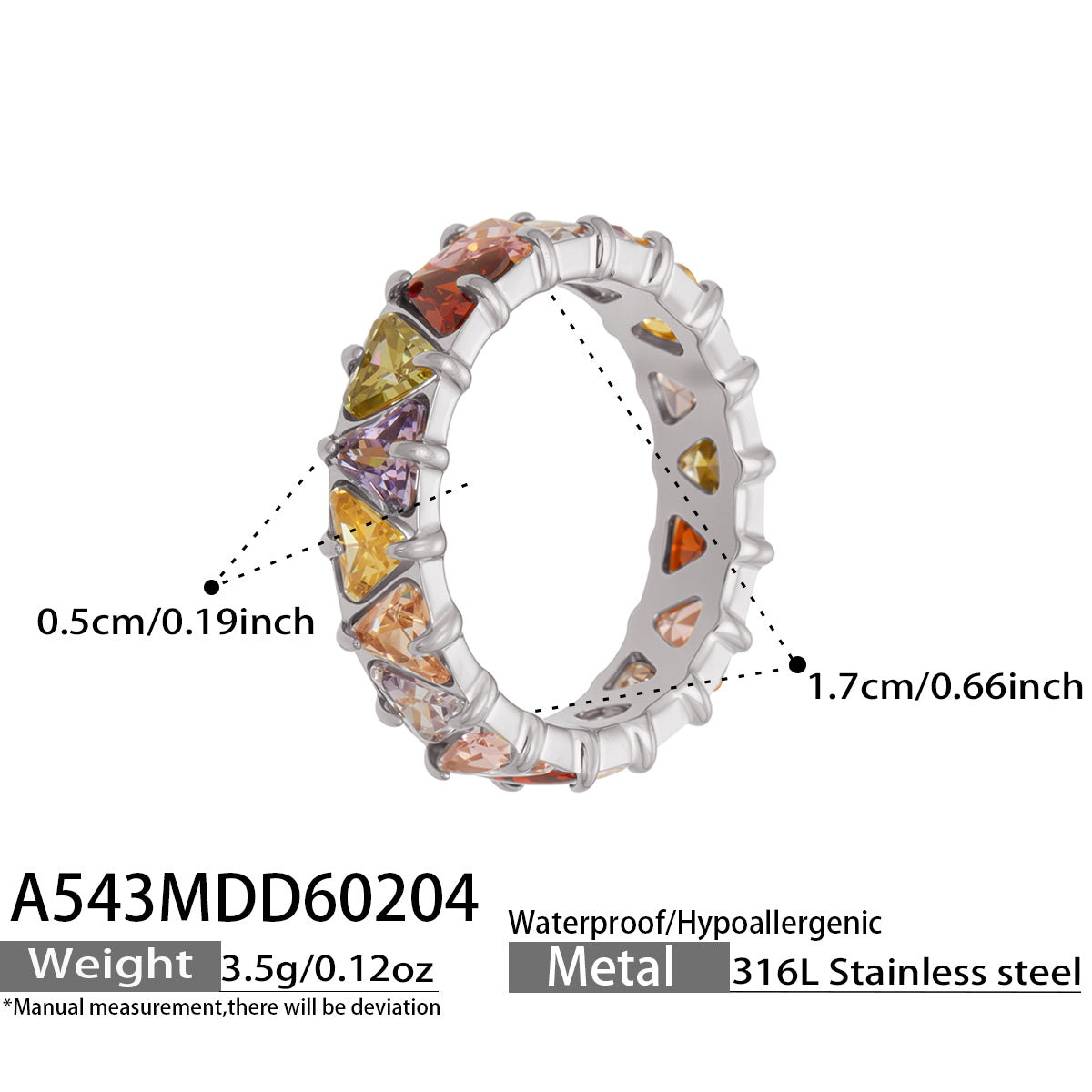 Prism Triangle Eternity Ring — Choose Your Finish