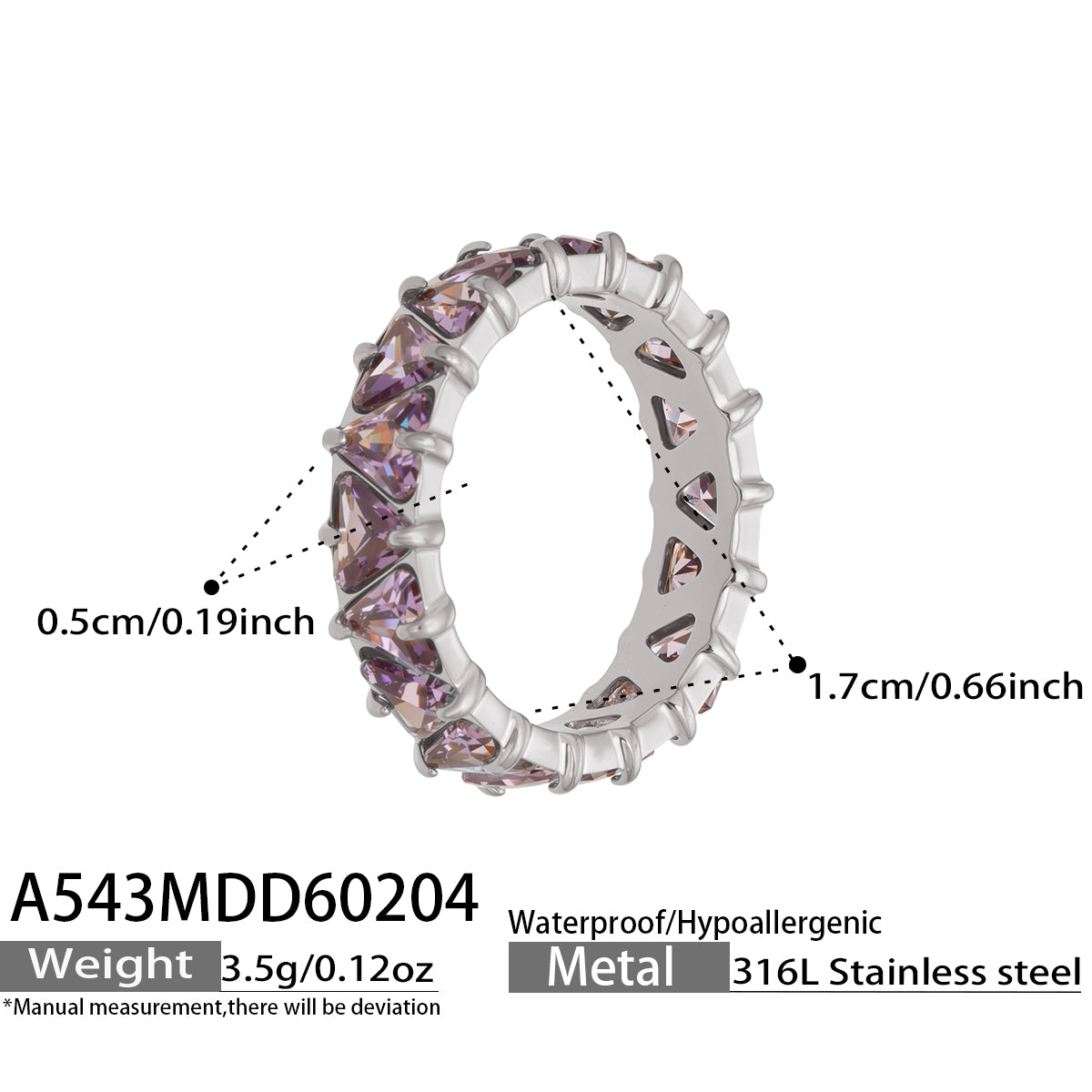 Prism Triangle Eternity Ring — Choose Your Finish