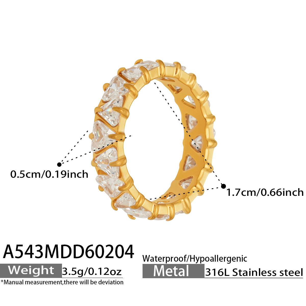 Prism Triangle Eternity Ring — Choose Your Finish