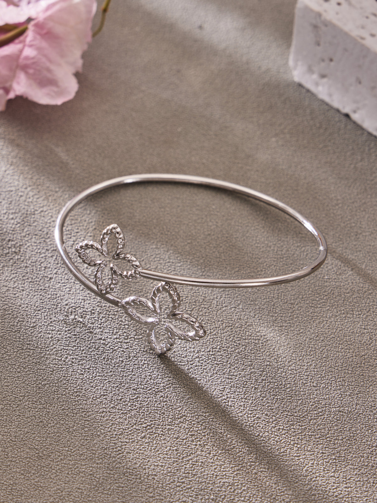 Double Butterfly Open Cuff Bracelet — Gold or Silver