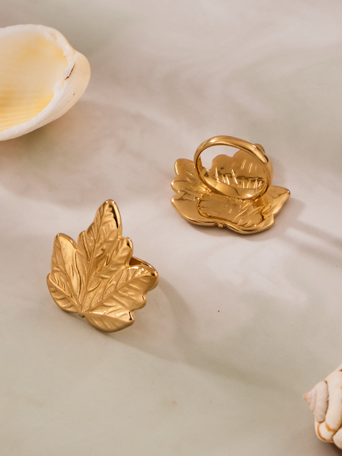 Sculptural Botanical Statement Rings — Choose Your Style