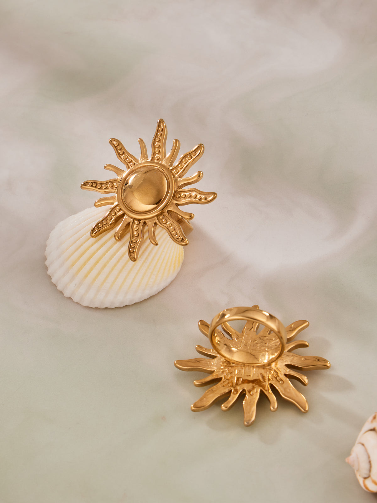 Sculptural Botanical Statement Rings — Choose Your Style